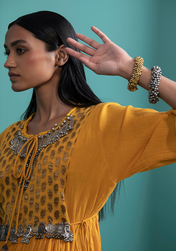 Adhira - Yellow kurta Set - 5elements