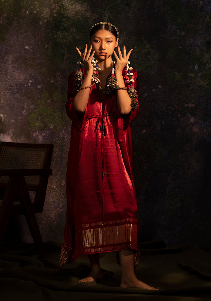 Sudevi -Maroon (kaftan) - 5elements