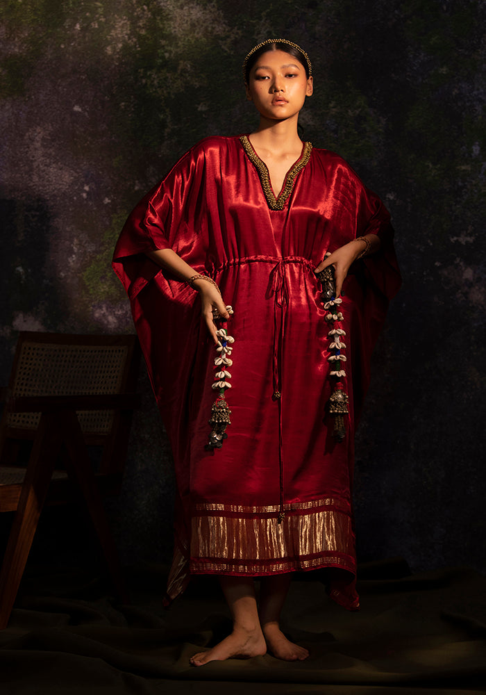 Sudevi -Maroon (kaftan) - 5elements