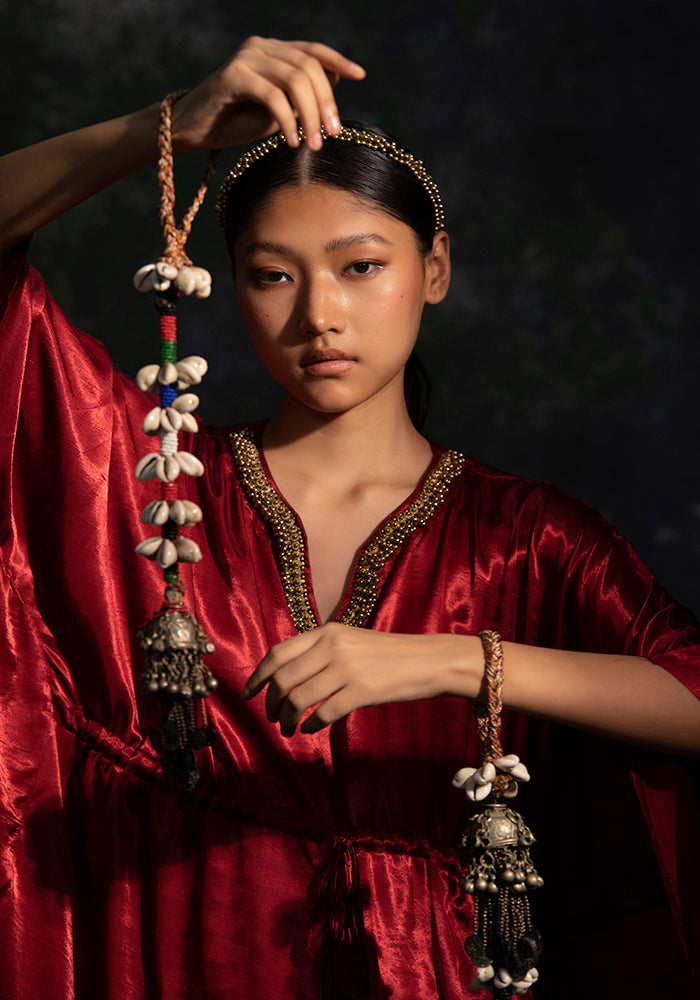 Sudevi -Maroon (kaftan) - 5elements