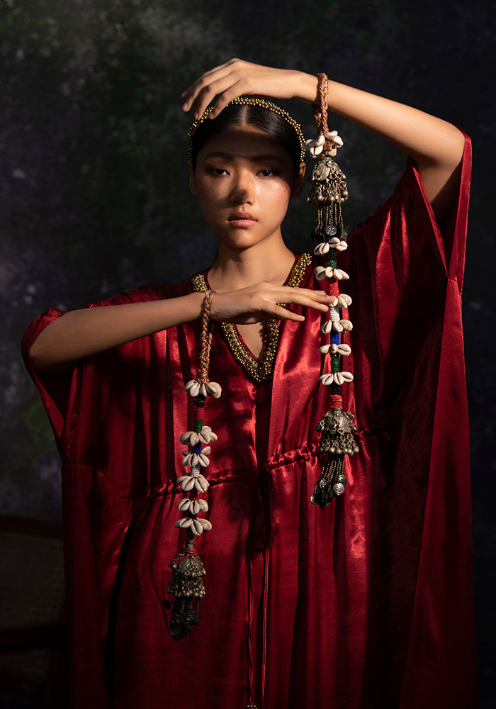 Sudevi -Maroon (kaftan) - 5elements