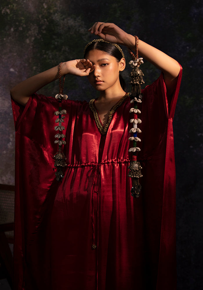 Sudevi -Maroon (kaftan) - 5elements