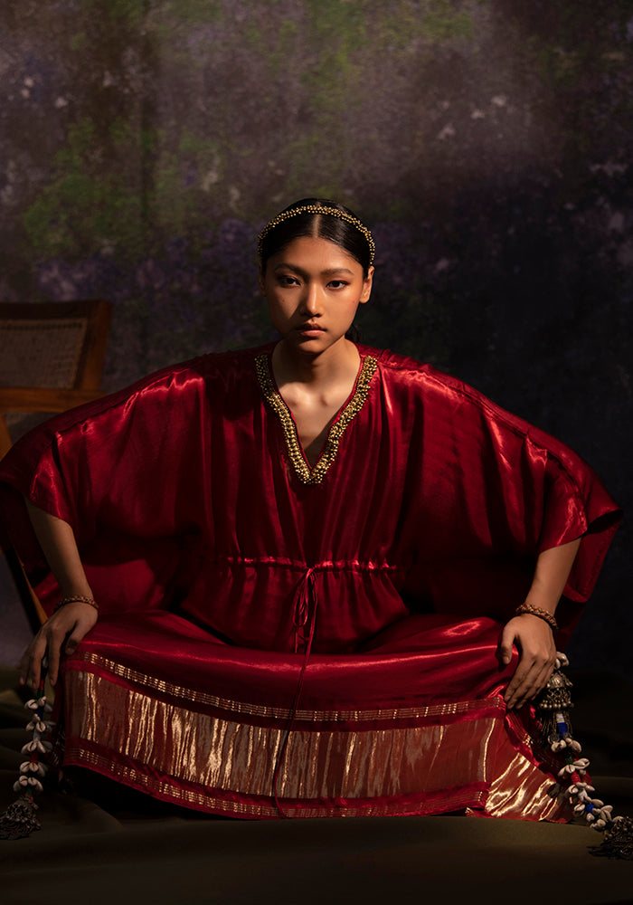 Sudevi -Maroon (kaftan) - 5elements