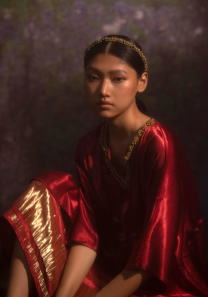Sudevi -Maroon (kaftan) - 5elements