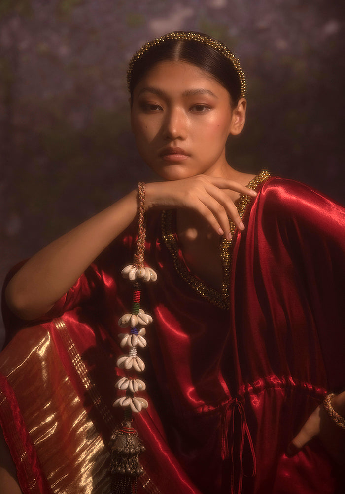 Sudevi -Maroon (kaftan) - 5elements