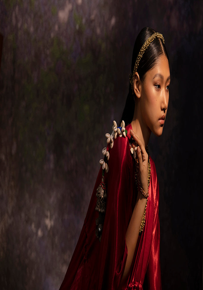 Sudevi -Maroon (kaftan) - 5elements