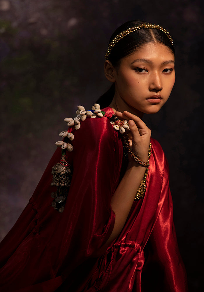 Sudevi -Maroon (kaftan) - 5elements