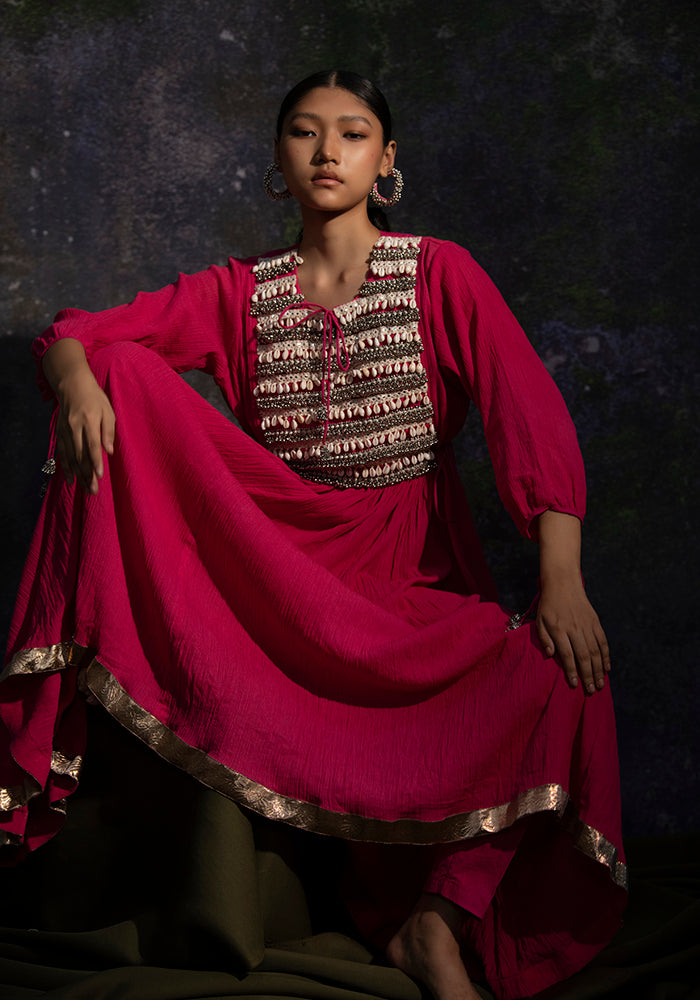 Akriti - Pink kurta Set - 5elements