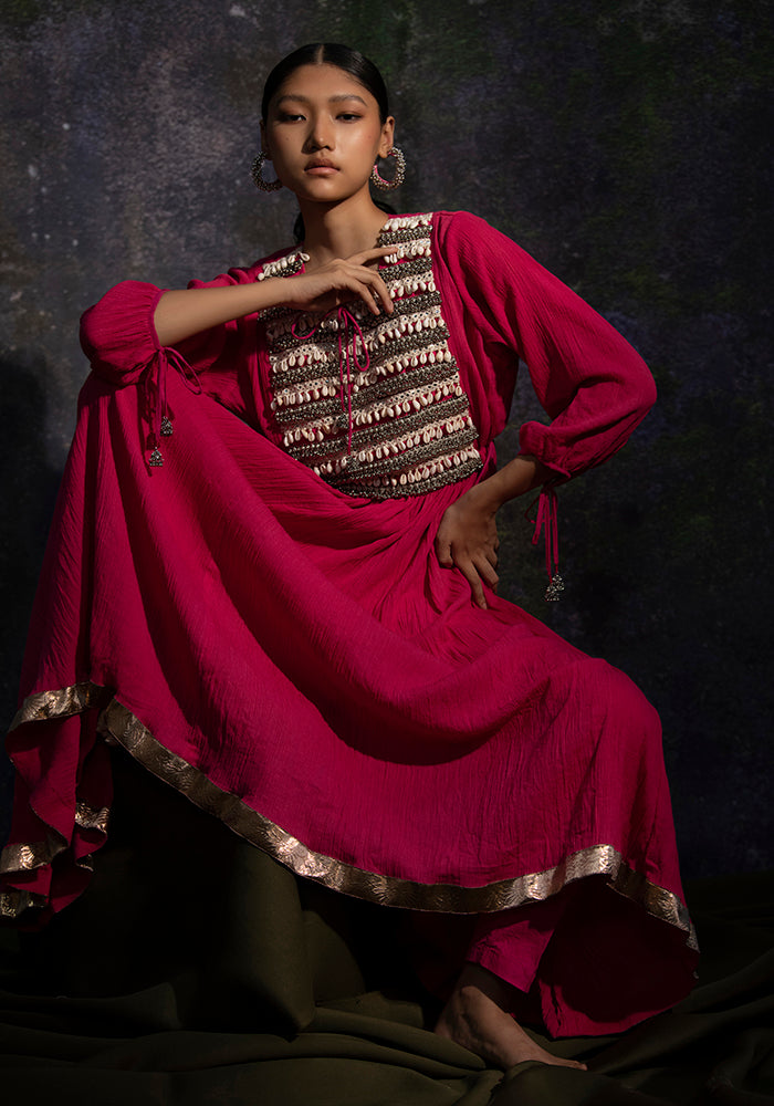 Akriti - Pink kurta Set - 5elements