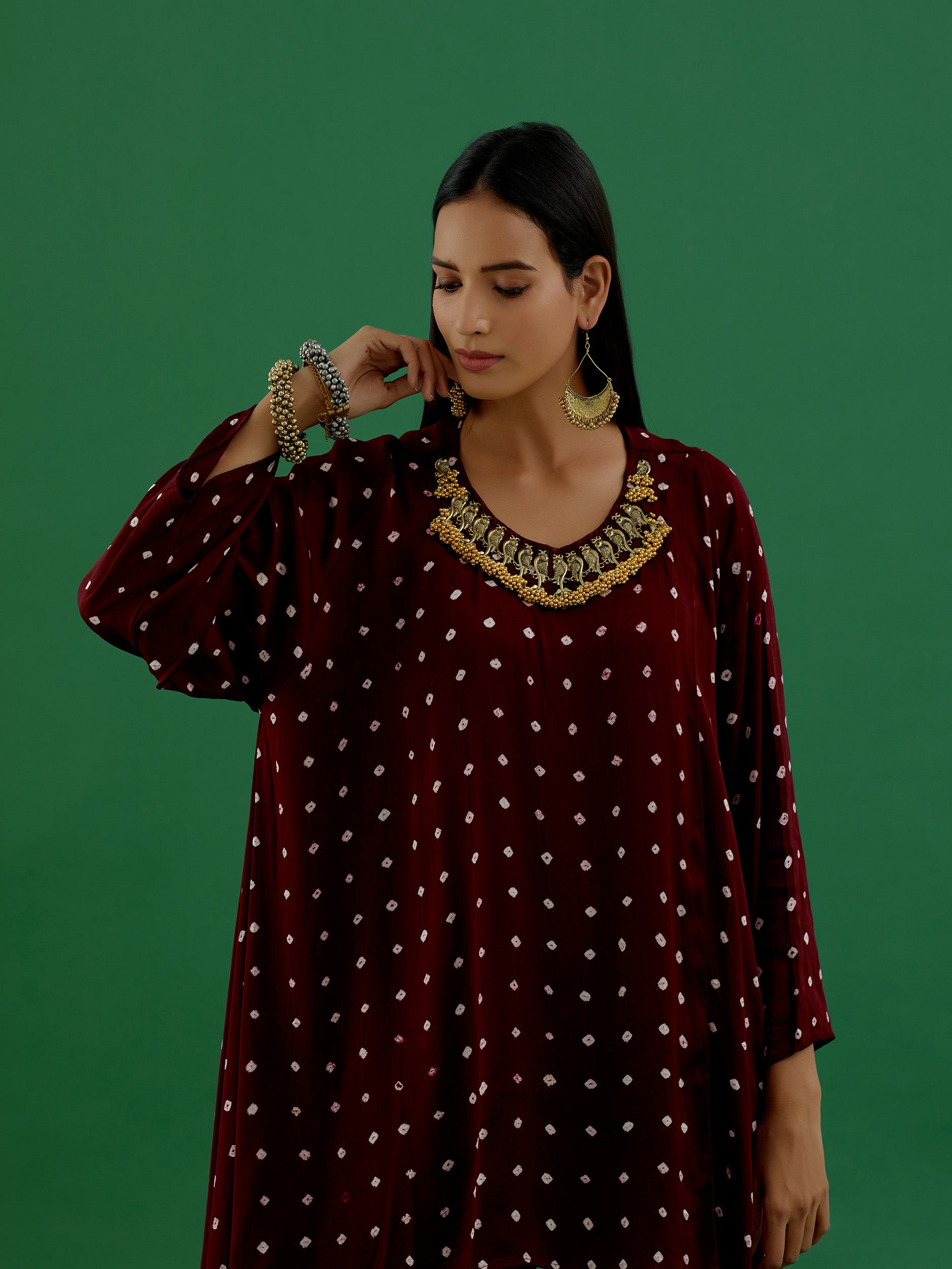 Vishakha - Maroon Top - 5elements