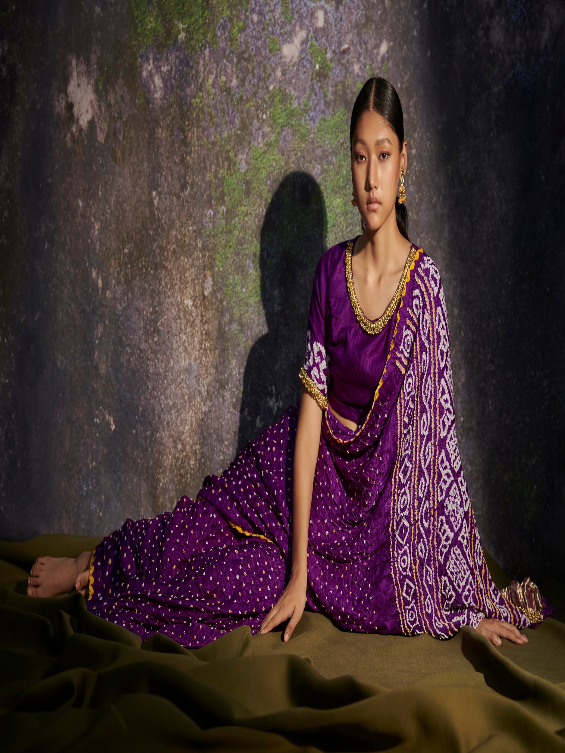 Ambika - Purple Saree - 5elements