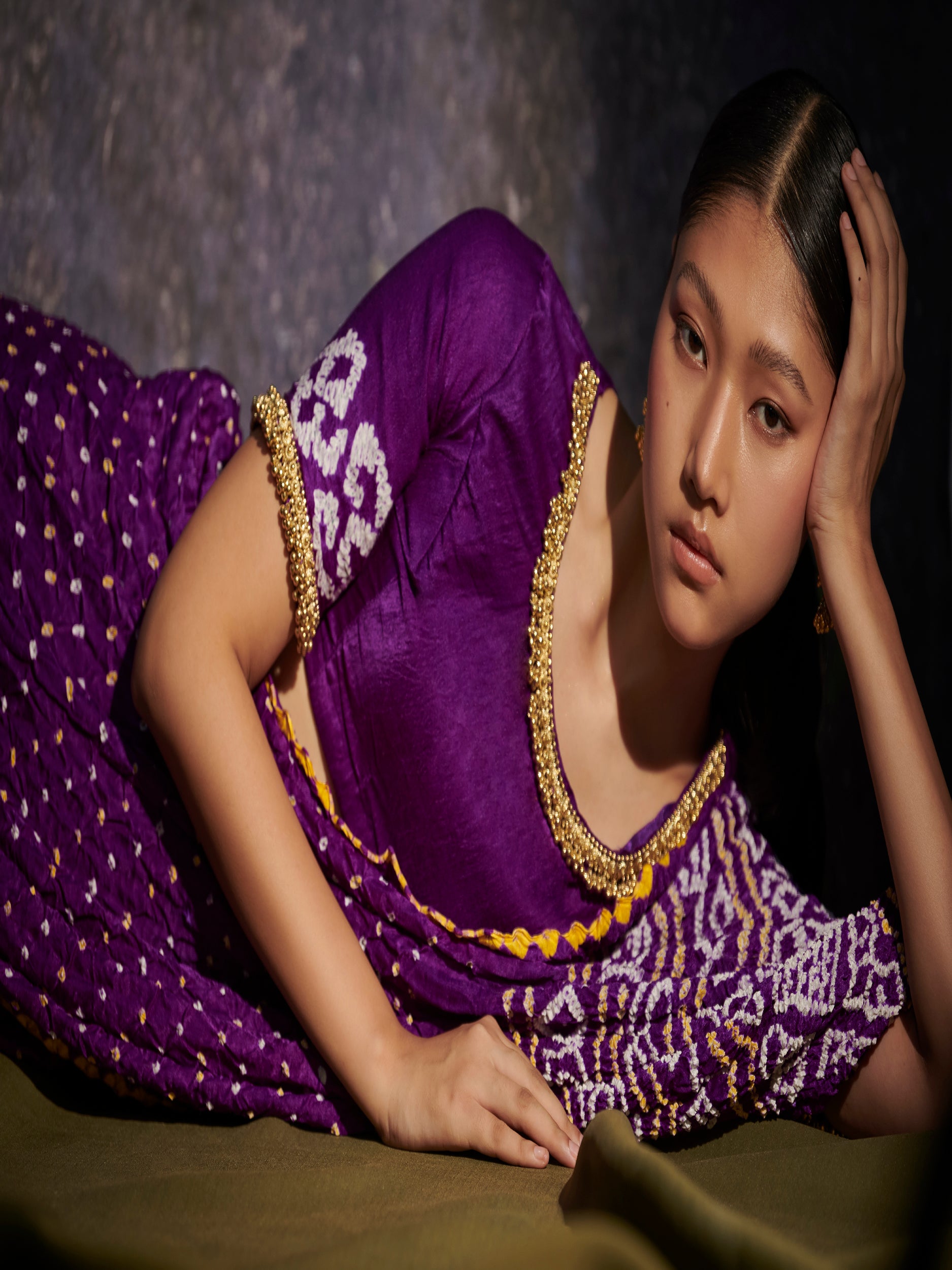 Ambika - Purple Saree - 5elements