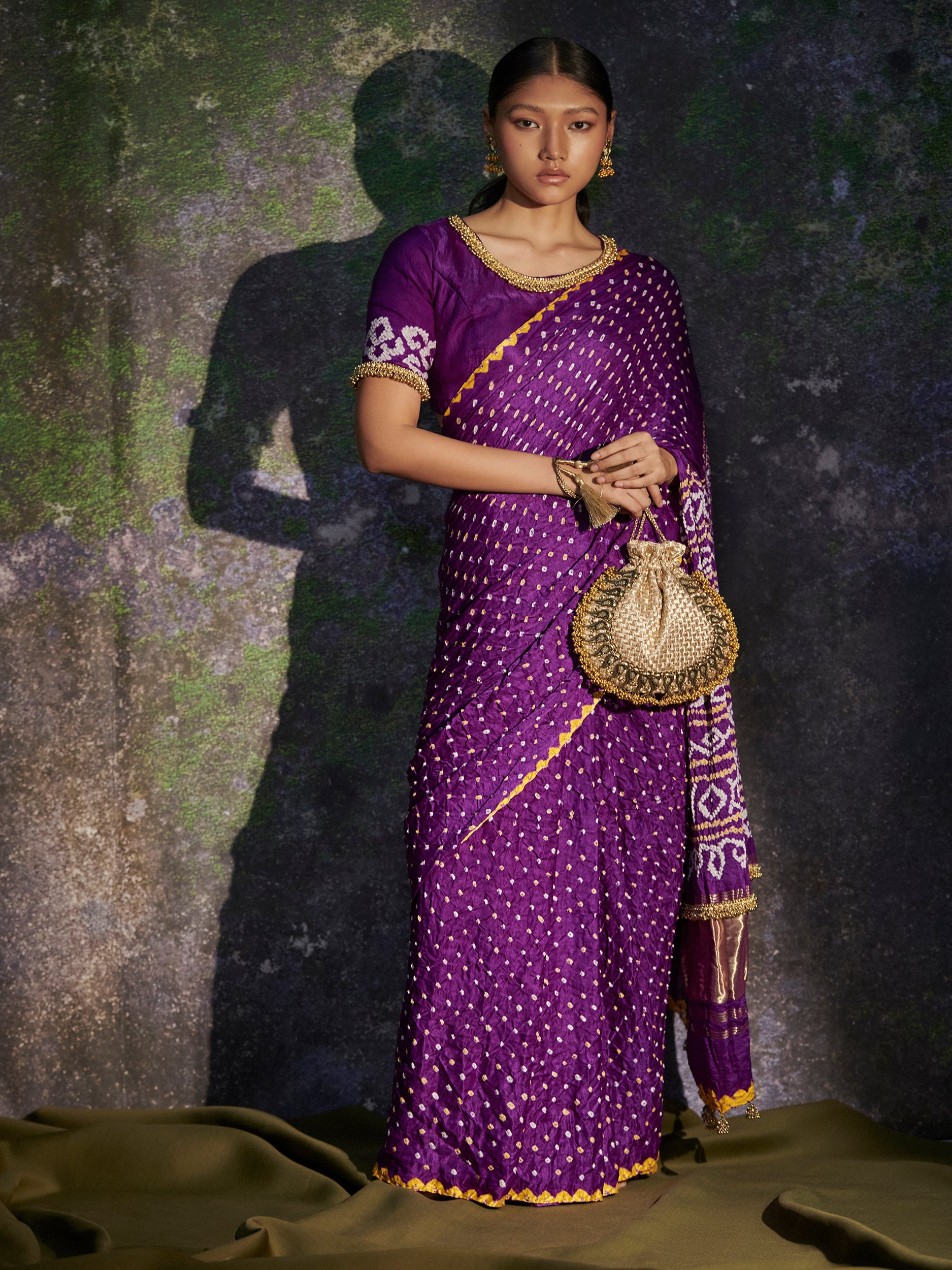 Ambika - Purple Saree - 5elements