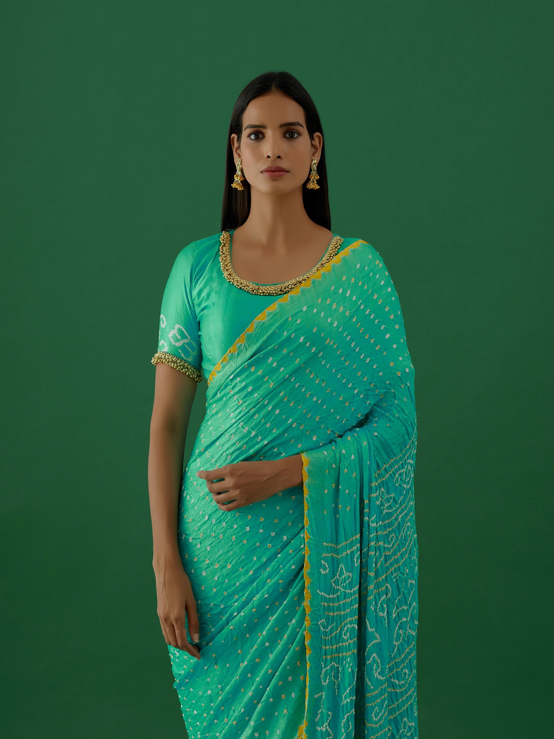 Ambika - Turqouise Saree - 5elements