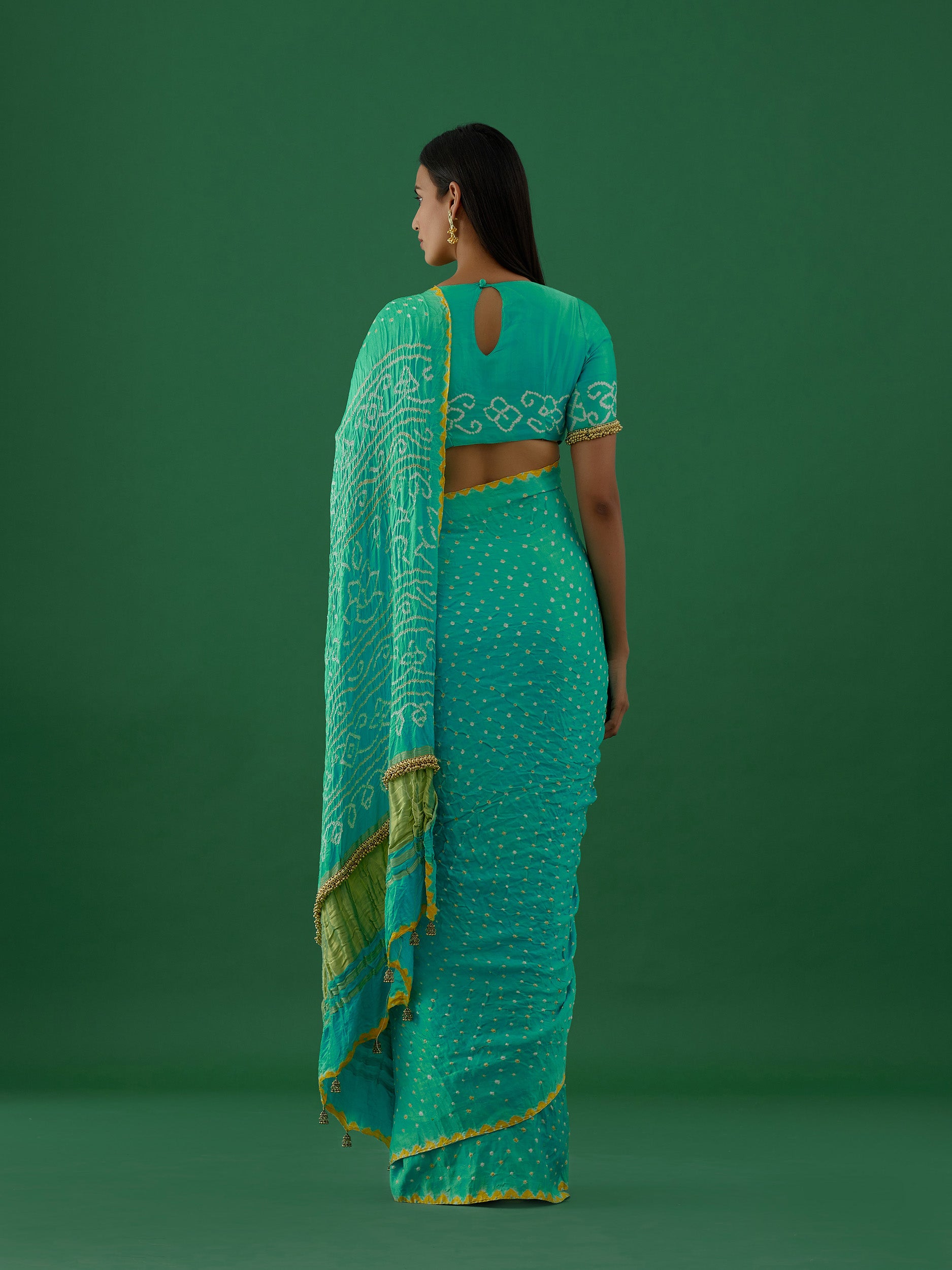 Ambika - Turqouise Saree - 5elements