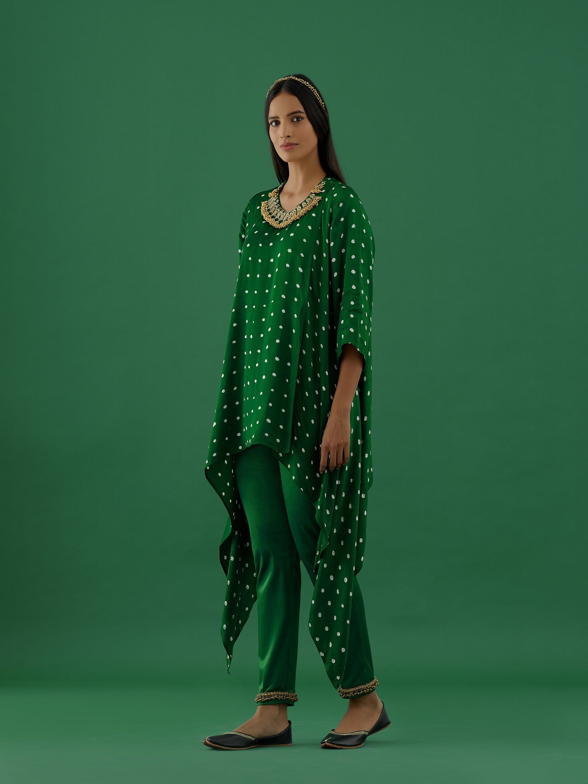 Vishakha - Green Co-ords Set - 5elements
