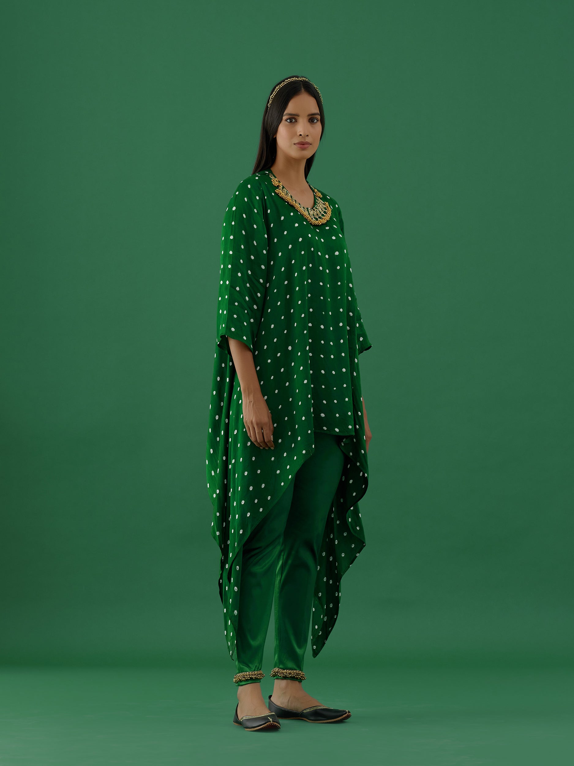 Vishakha - Green Co-ords Set - 5elements