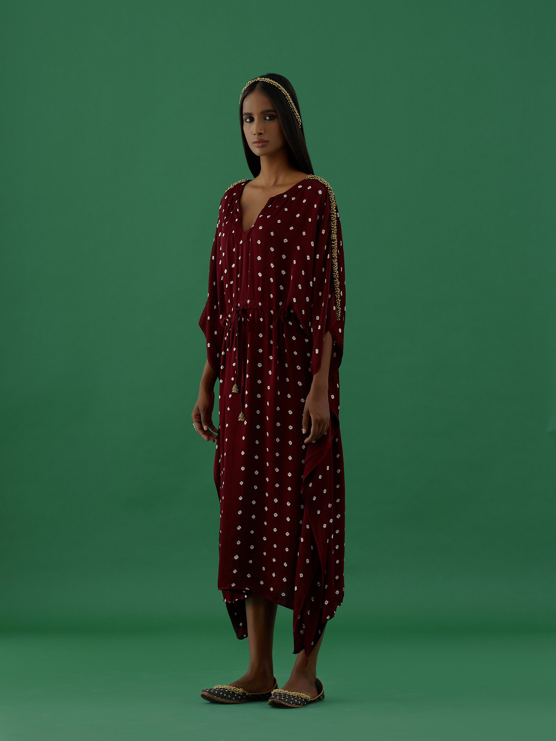 Indulekha - Maroon (kaftan) - 5elements