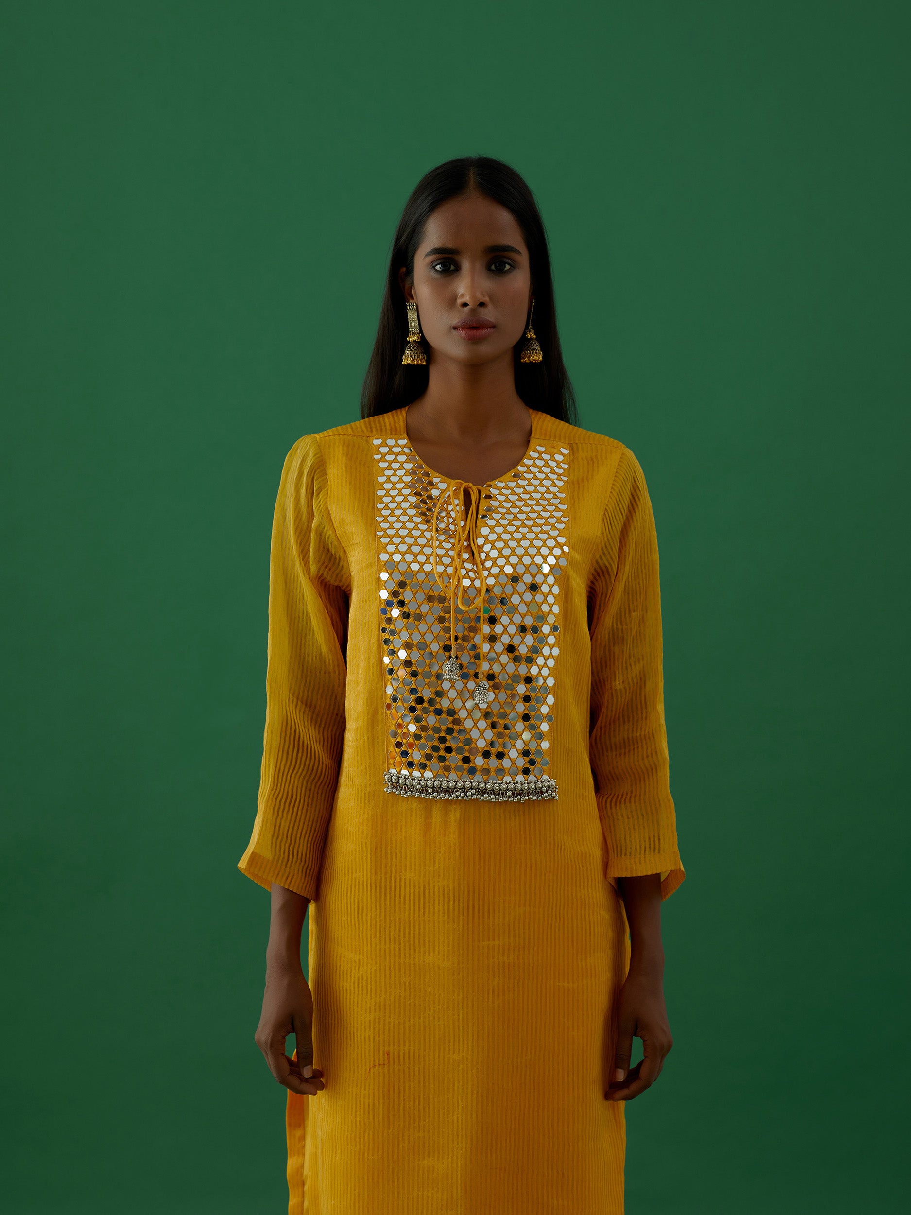 Kiara -  Yellow kurta Set - 5elements