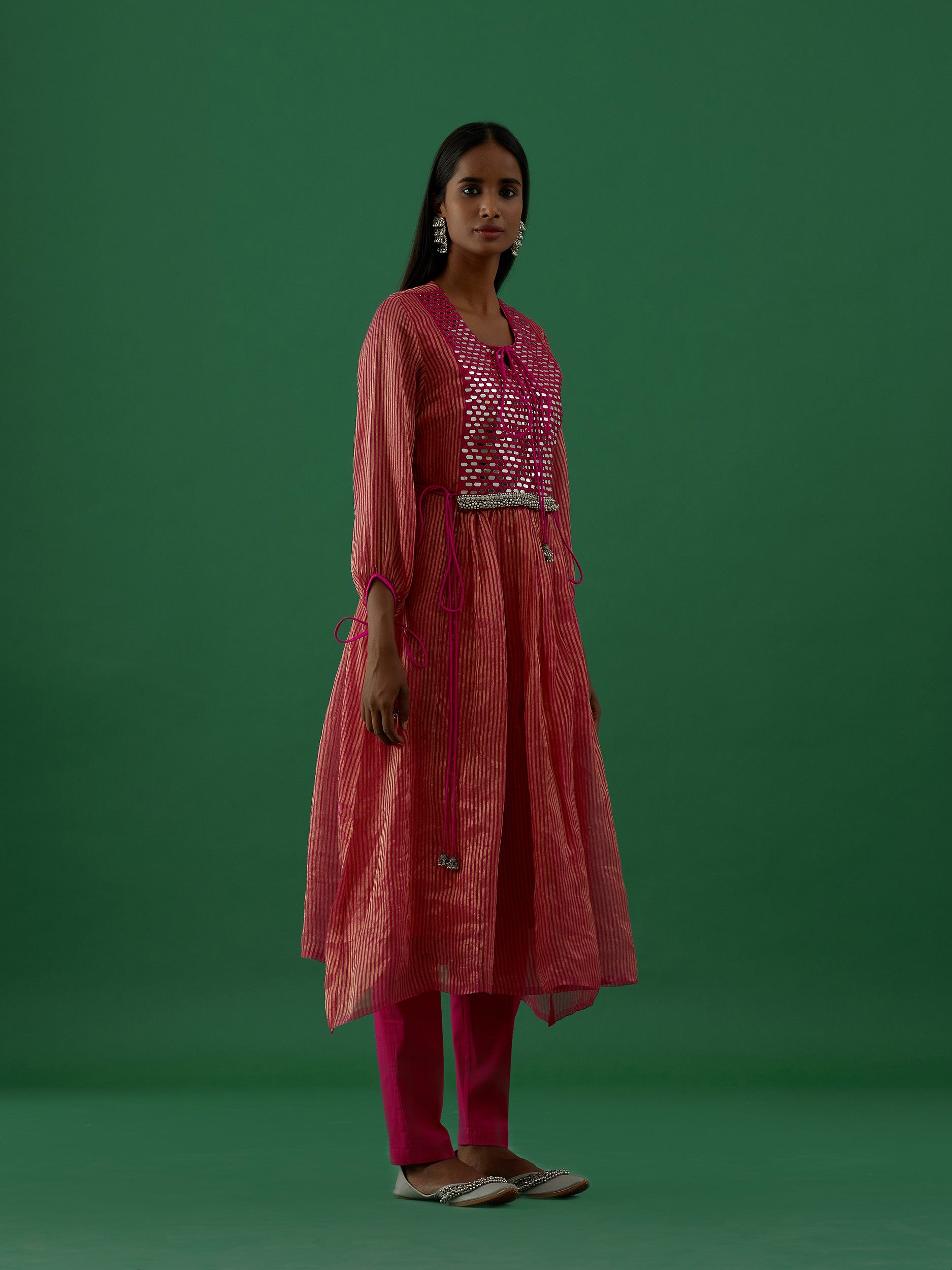 Gopika - Fushia kurta Set - 5elements