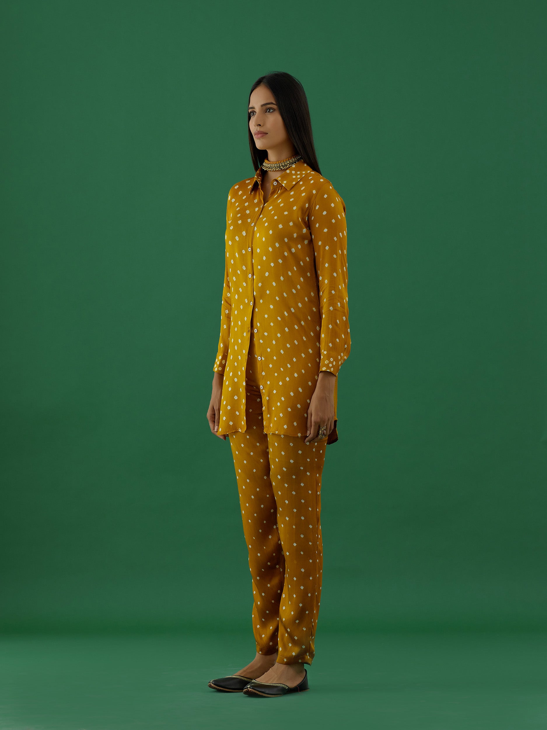 Apurva - Mustard Co-ords Set - 5elements