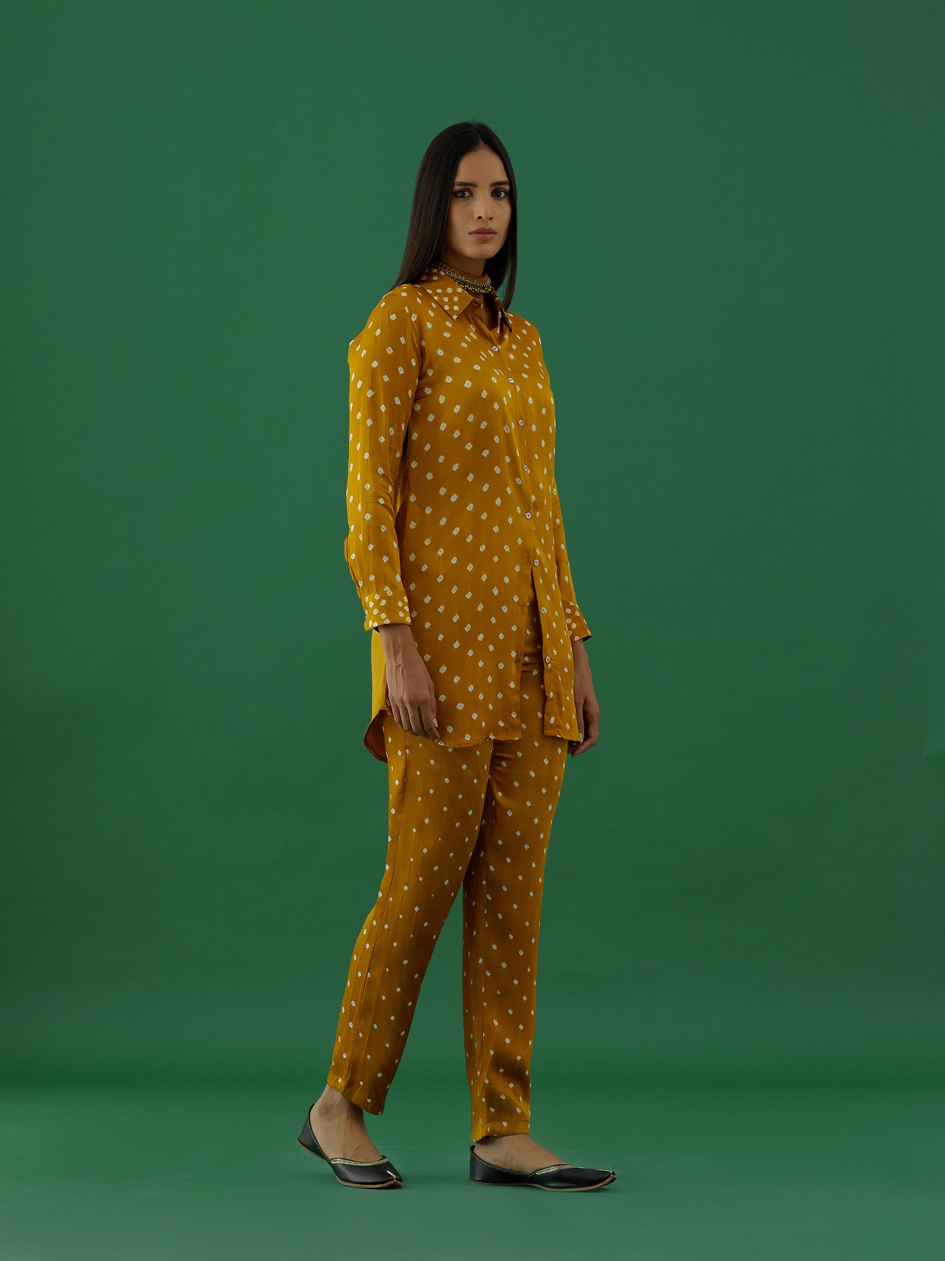 Apurva - Mustard Co-ords Set - 5elements