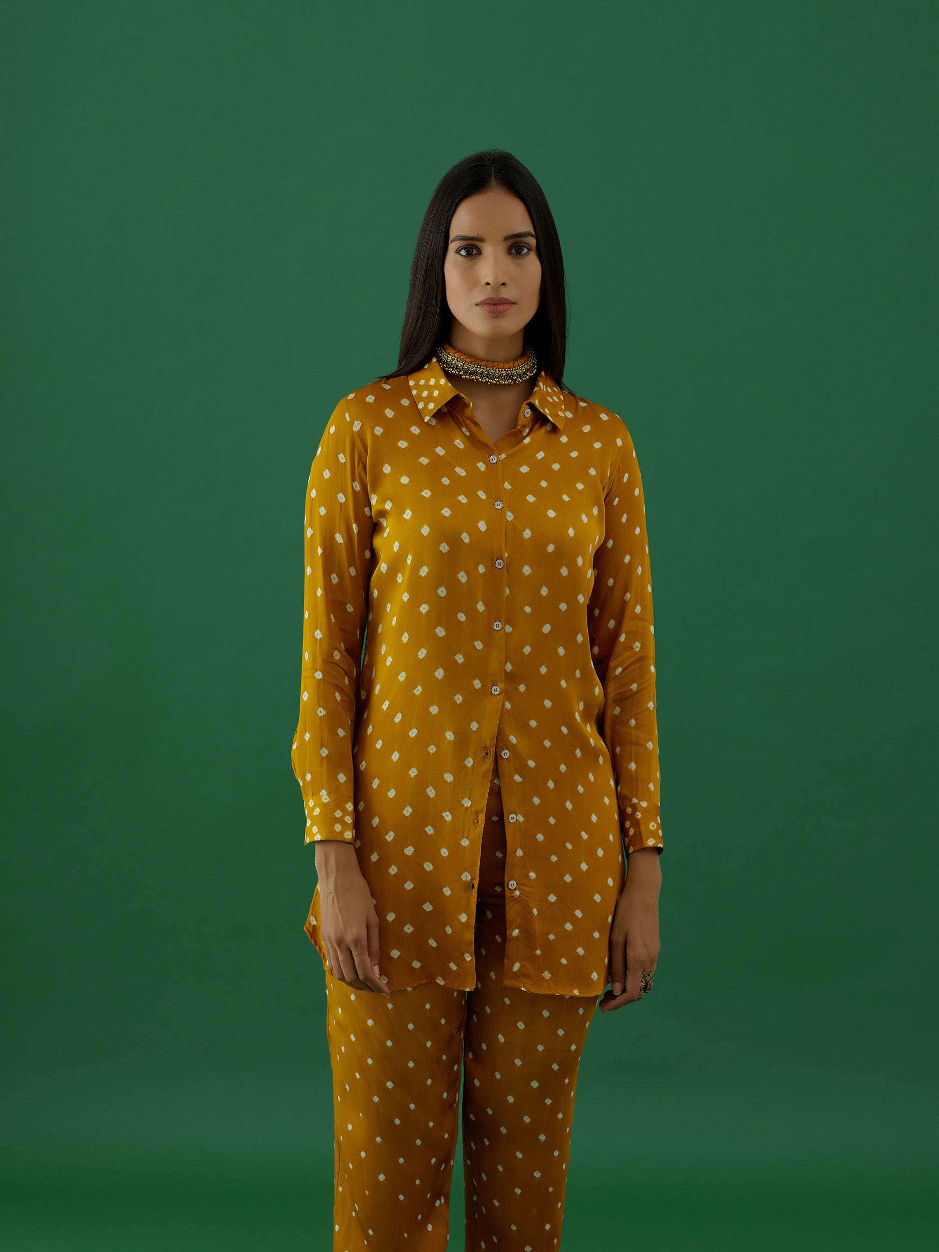 Apurva - Mustard Co-ords Set - 5elements