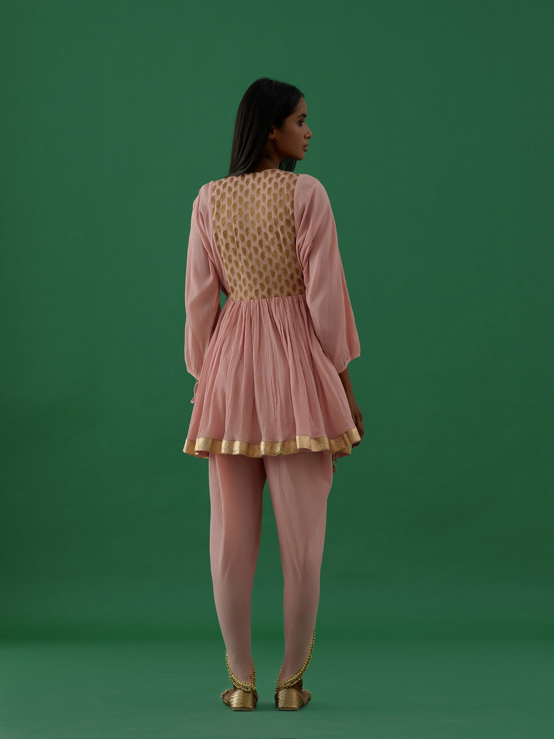 Pranami - Baby Pink Dhoti Pants - 5elements