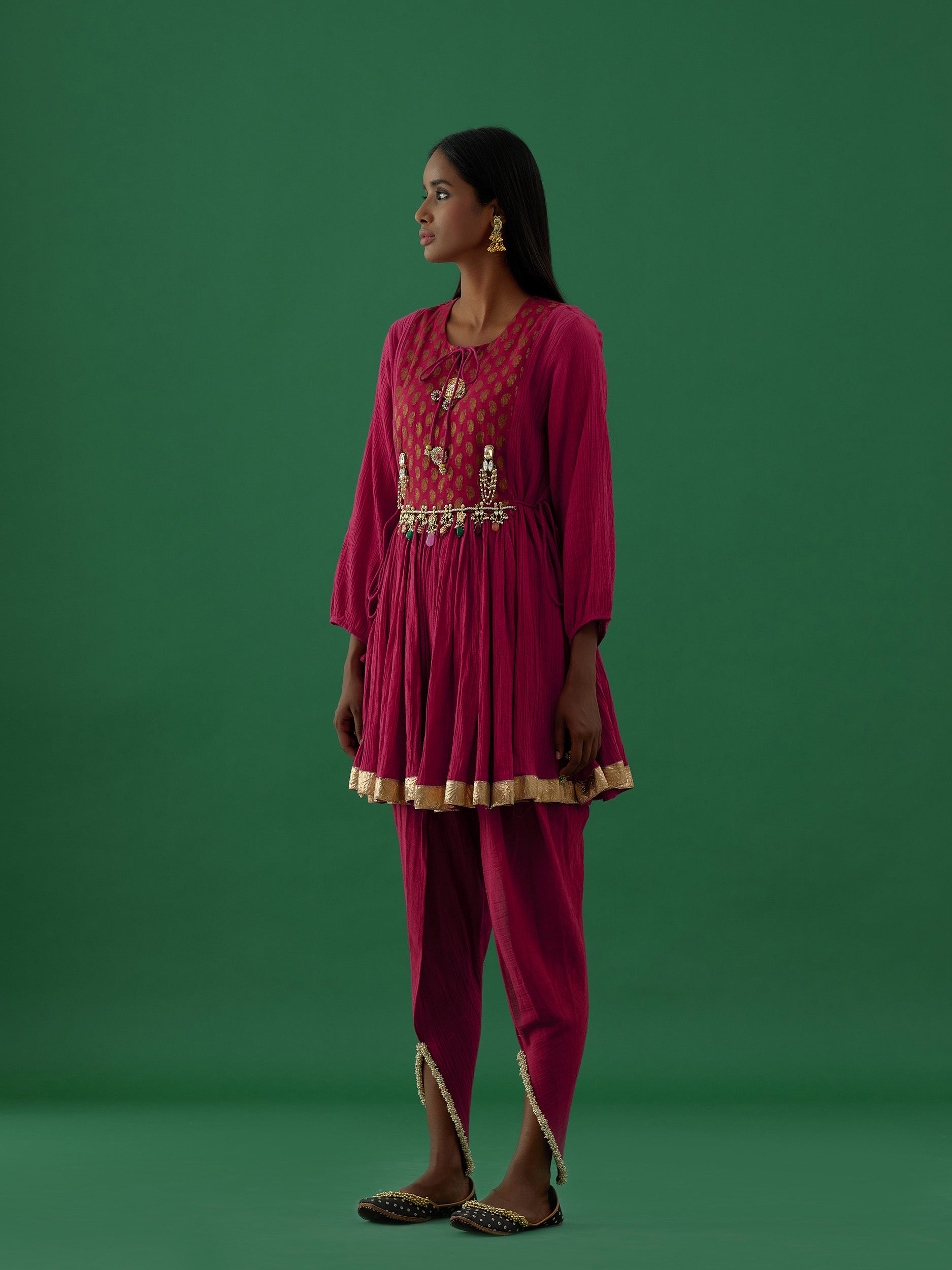 Pranami - Red Dhoti Pants - 5elements