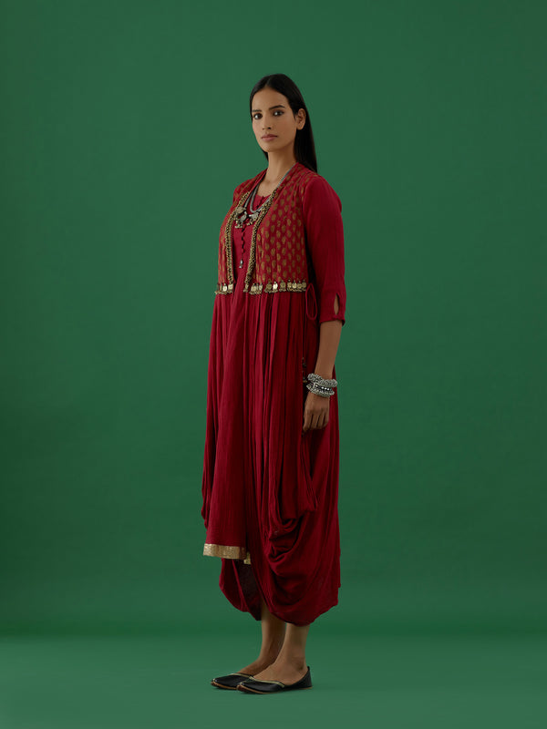 Prema Maroon Jacket - 5elements