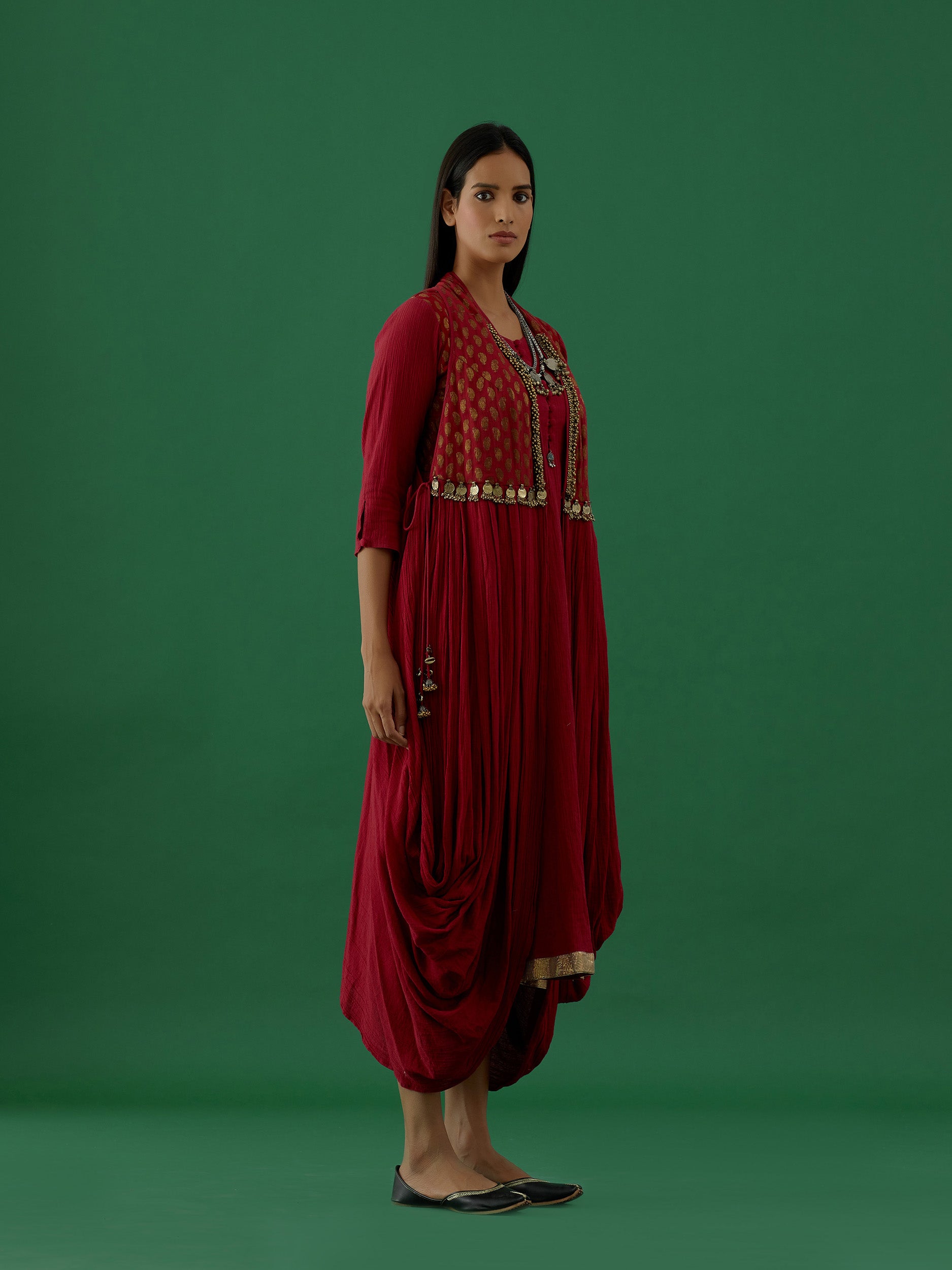 Prema Maroon Jacket - 5elements