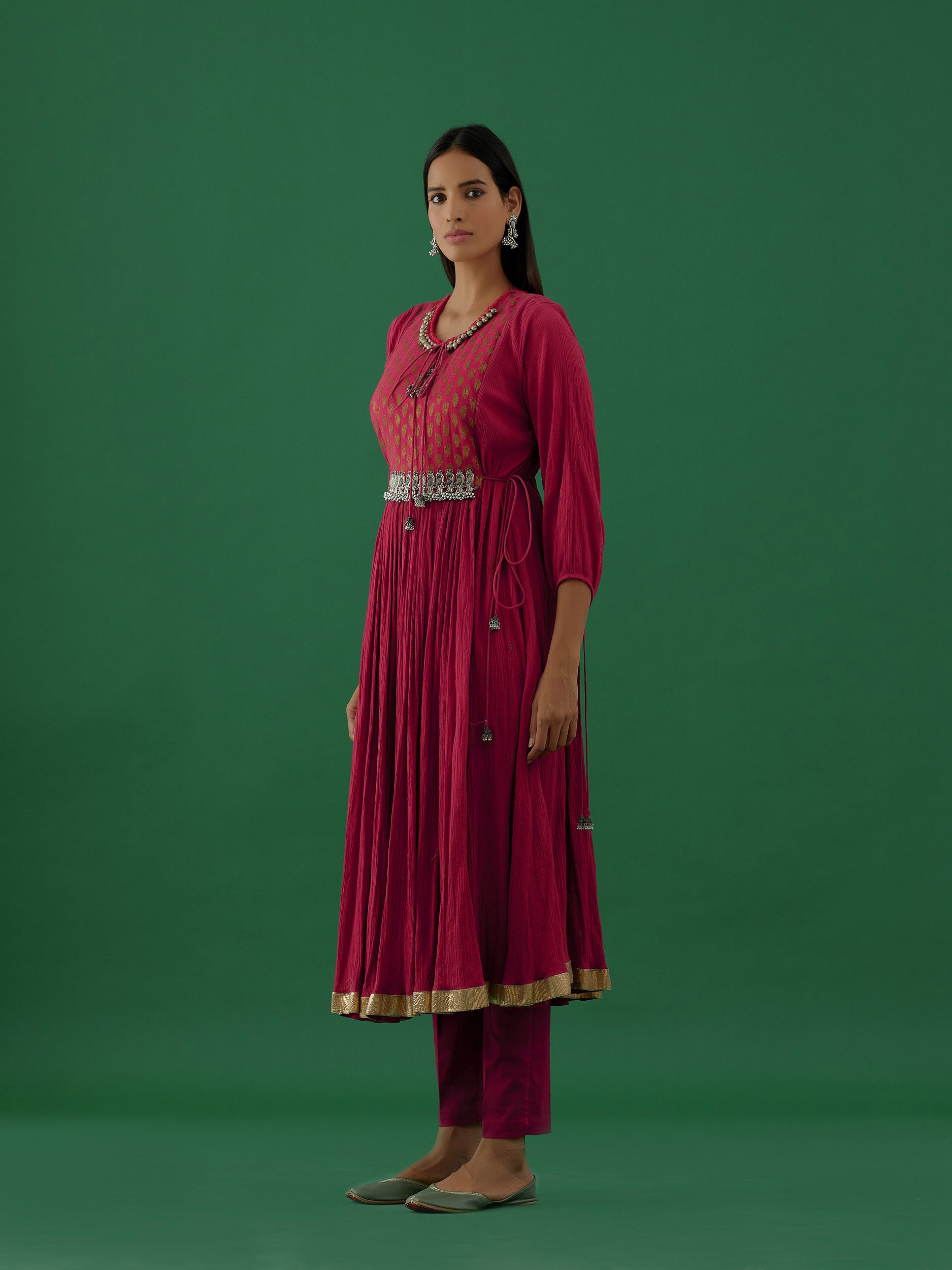 Adhira - Red kurta Set - 5elements