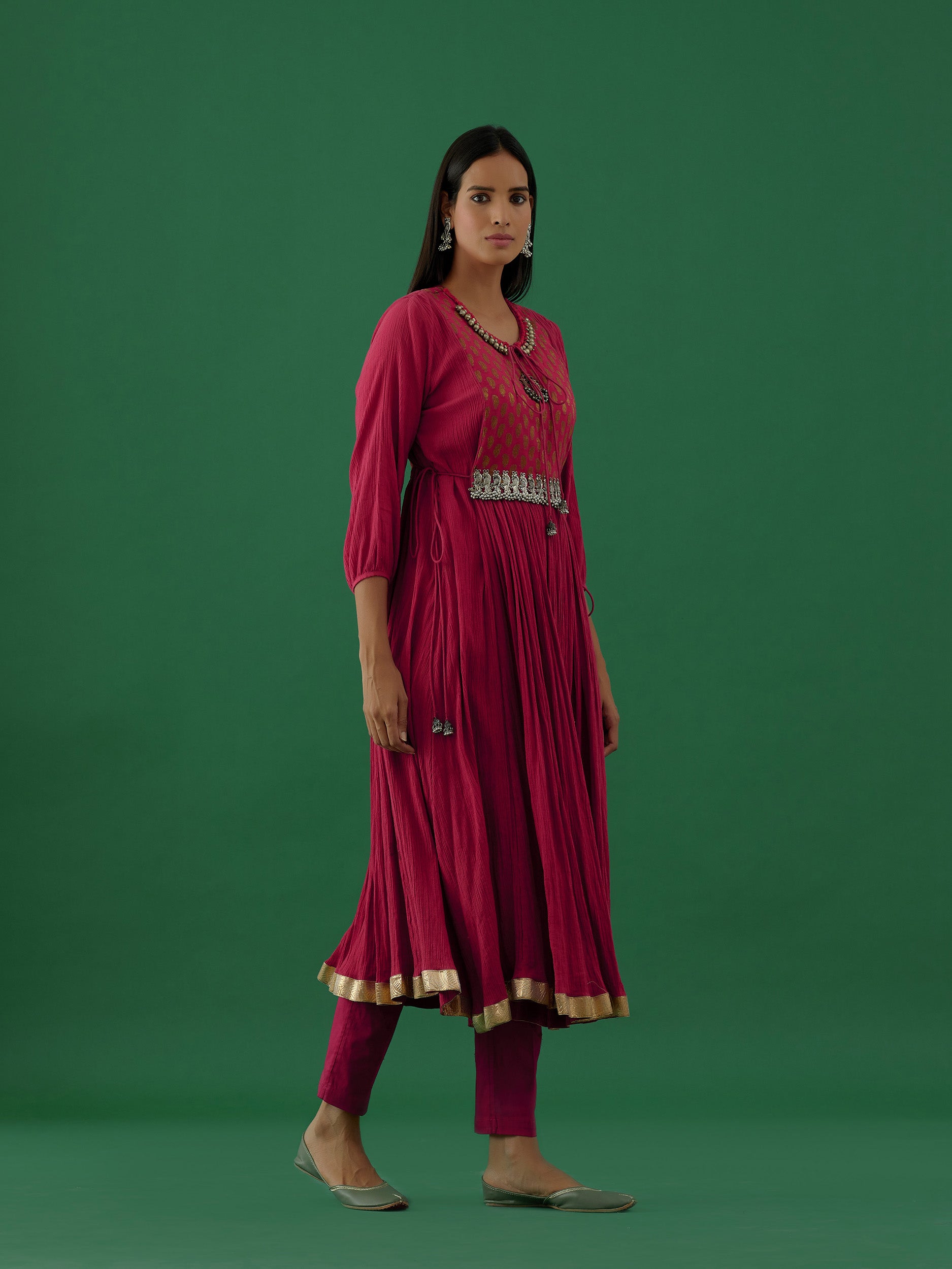 Adhira - Red kurta Set - 5elements