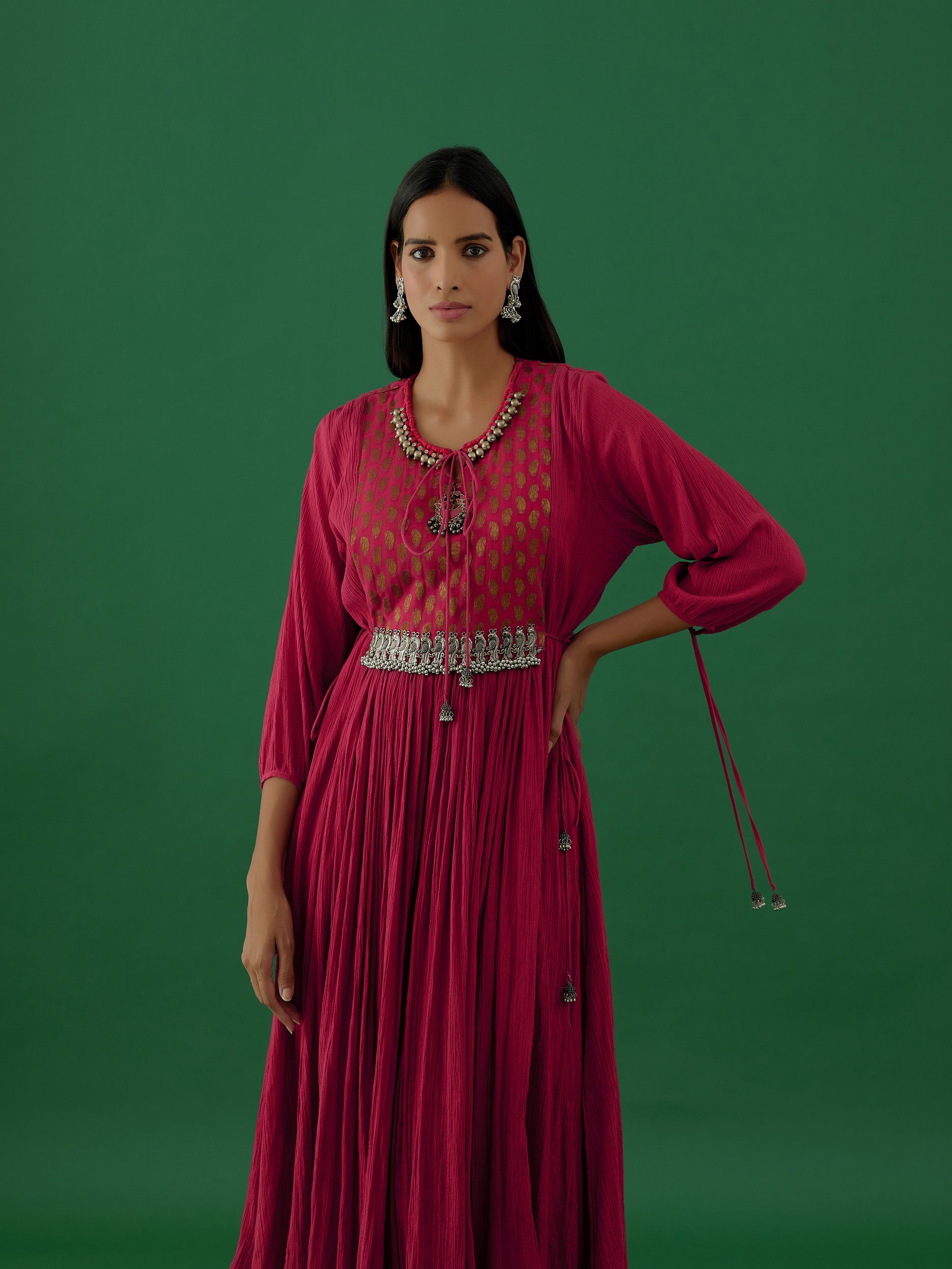 Adhira - Red kurta Set - 5elements