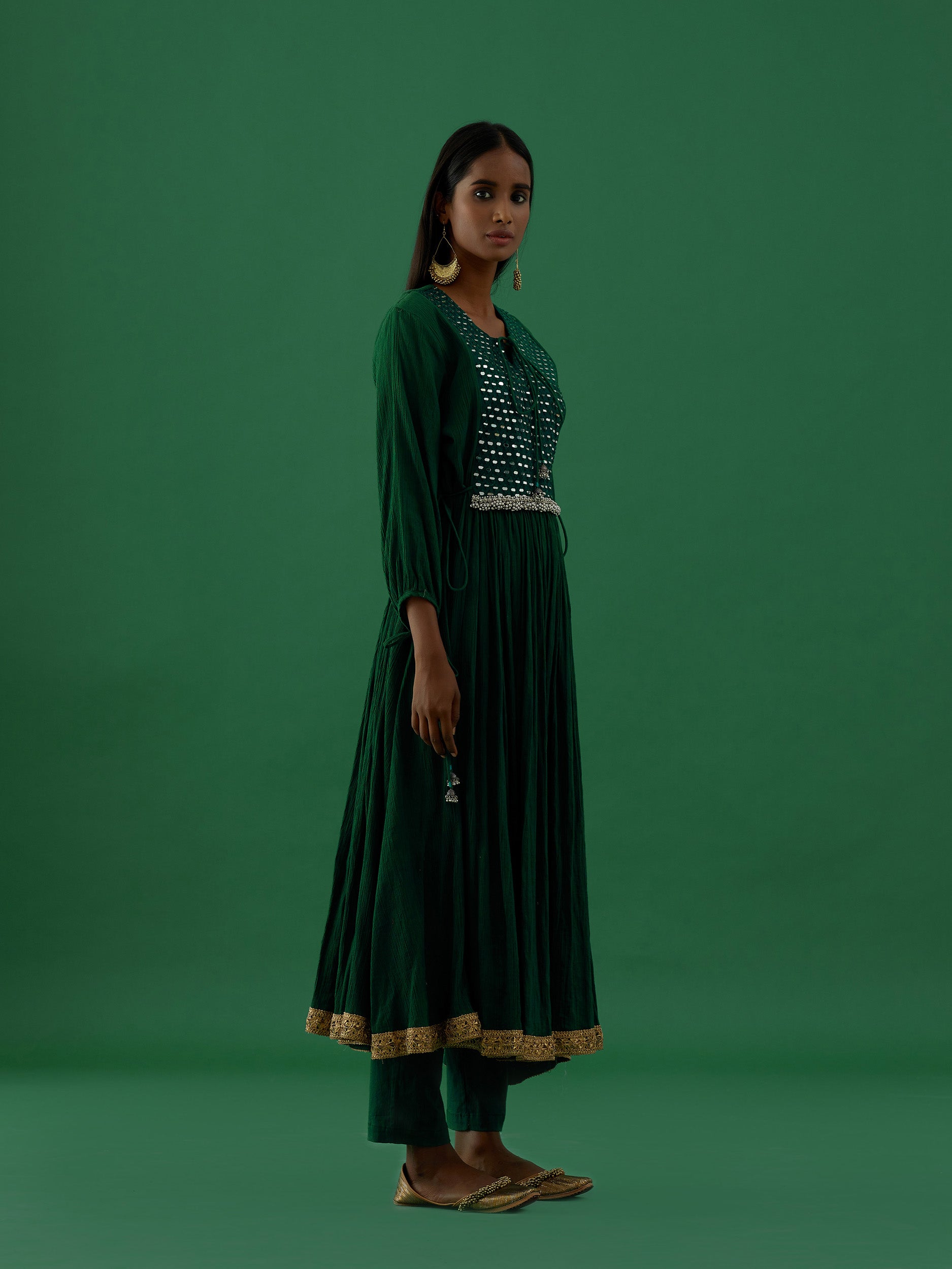 Kalindi - Green kurta Set - 5elements