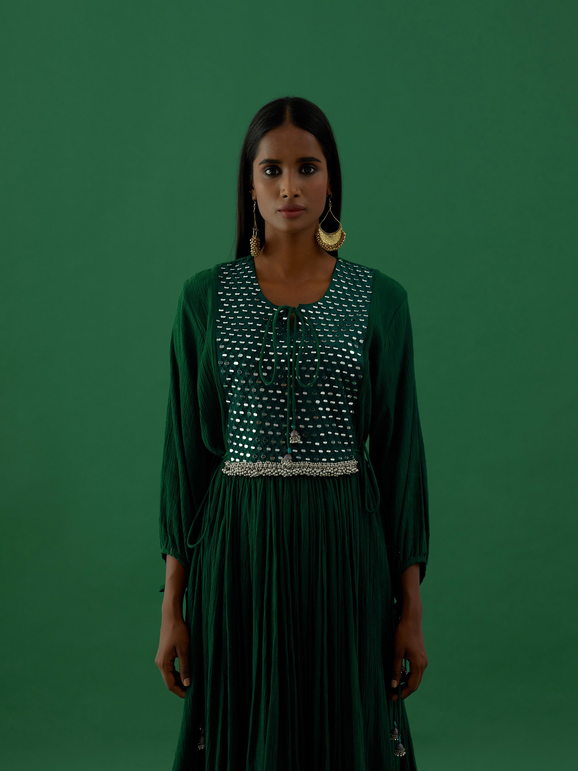 Kalindi - Green kurta Set - 5elements