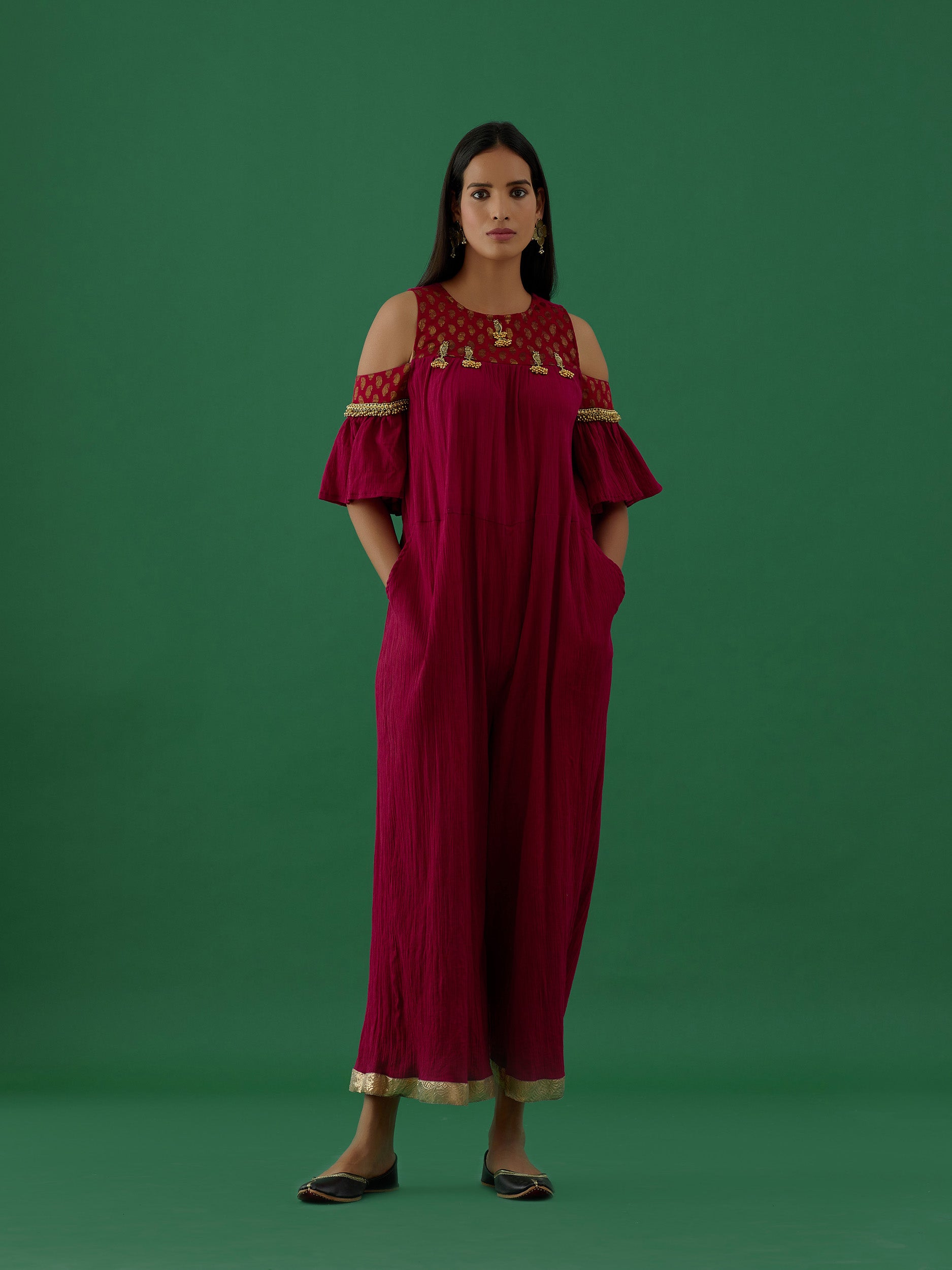 Aparajita - Red (Jumpsuit) - 5elements