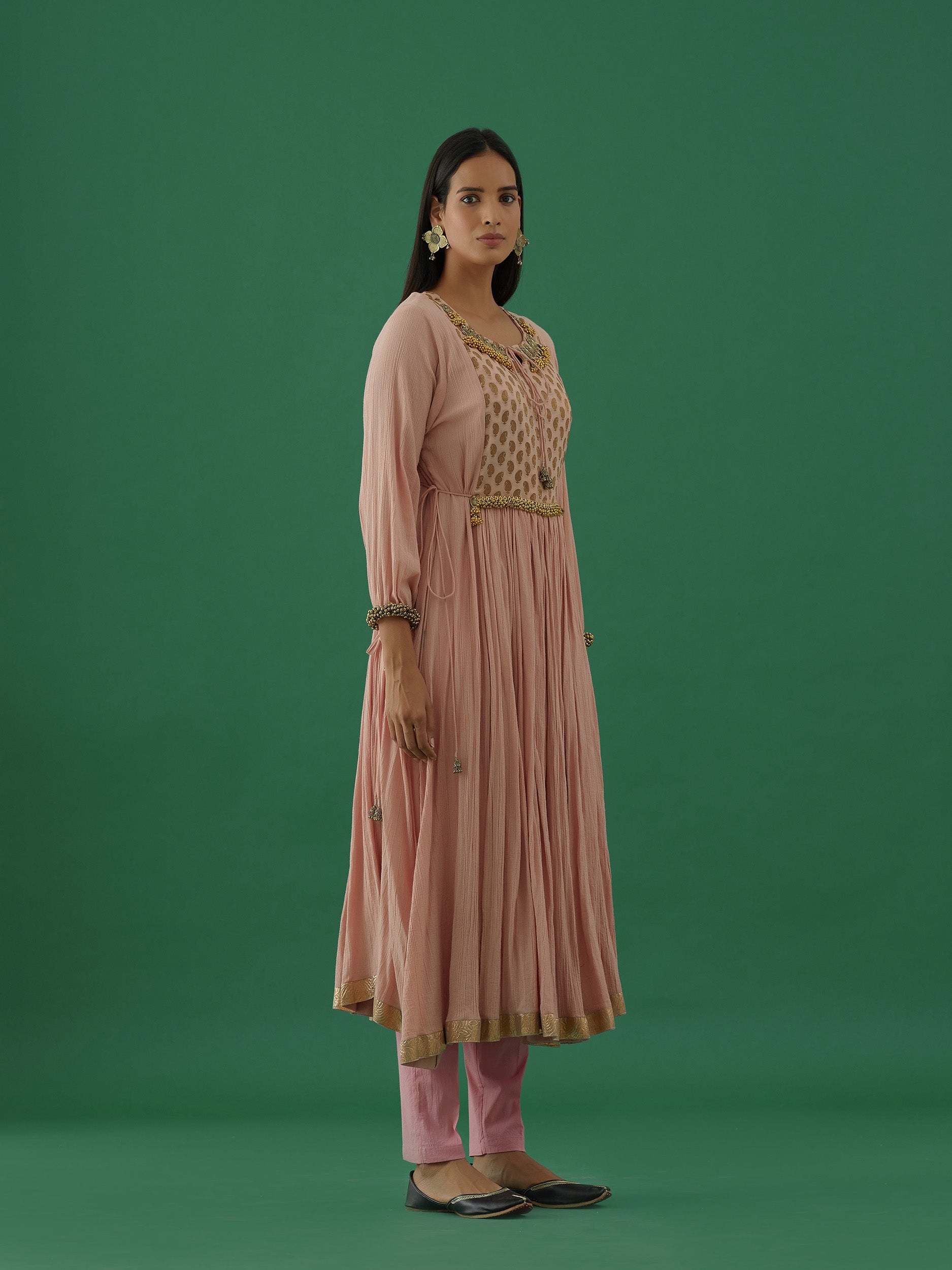 Adhira - Baby Pink kurta Set - 5elements