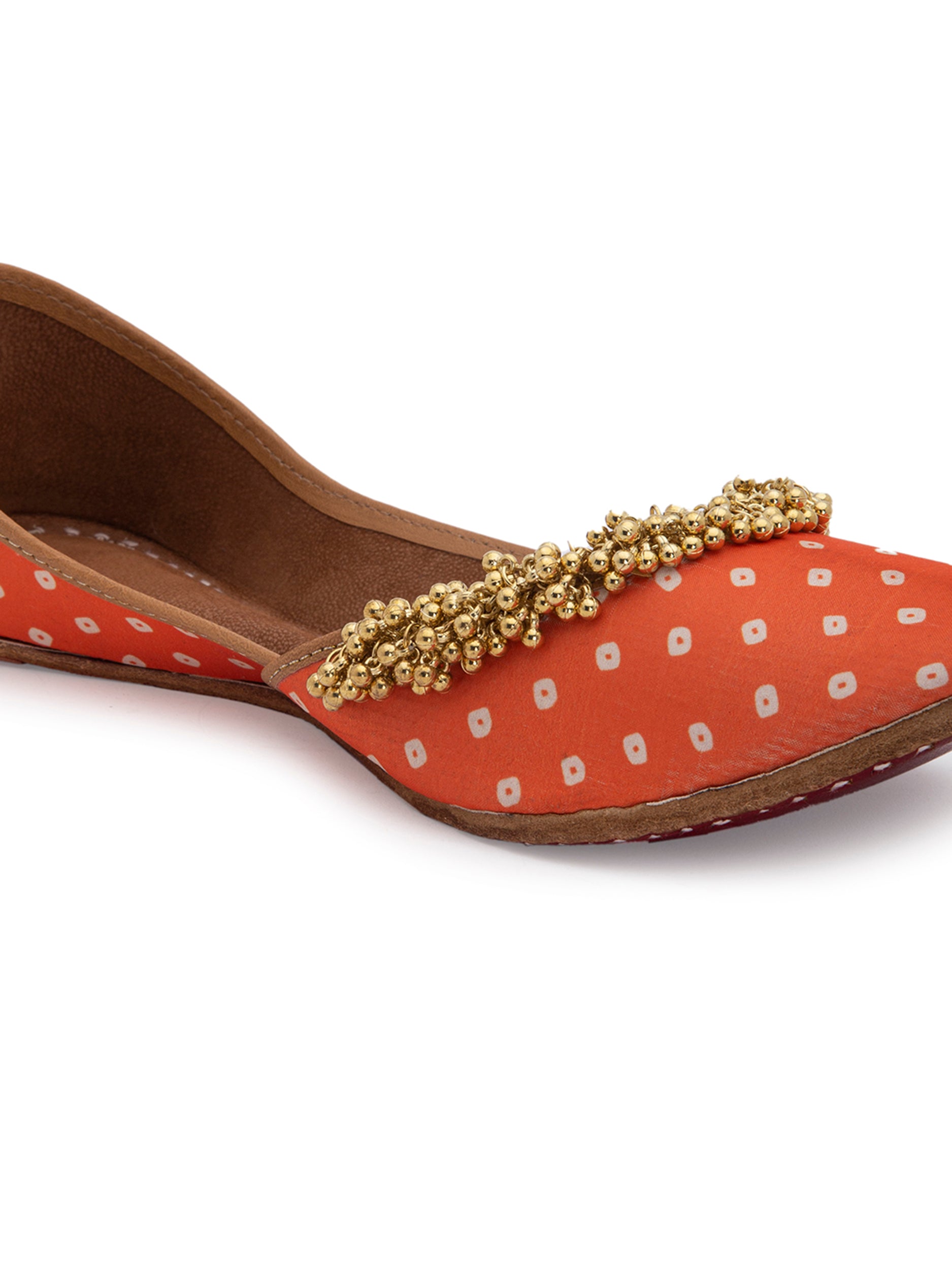 Ghunghroo Edit - Orange Bandhini (jutti) 5elements