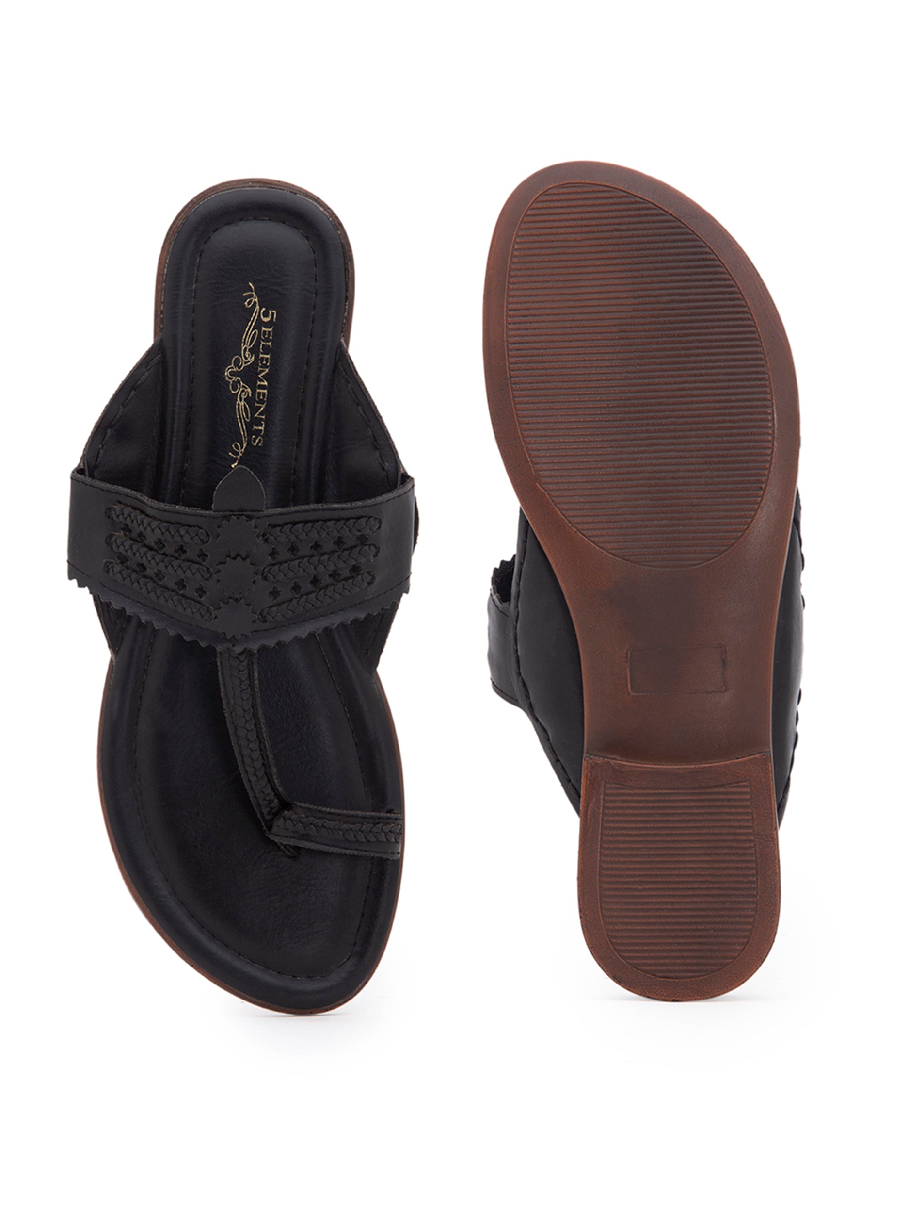 Black kolhapuri For Women 5elements