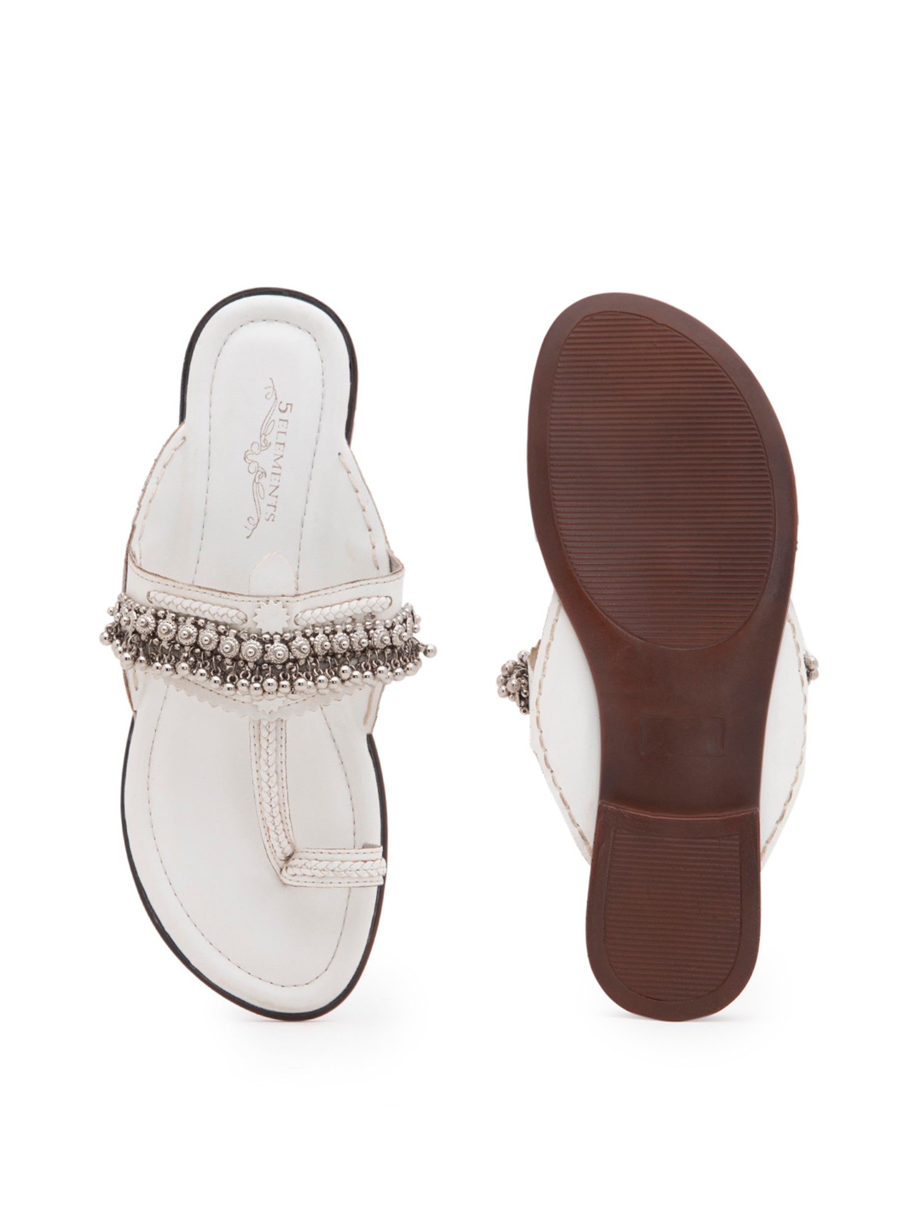 Ghungroo Love - White kolhapuri 5elements