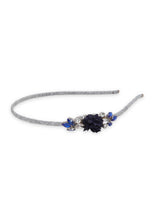 Blue Floral With Kundan Studded Hairband -  5elements