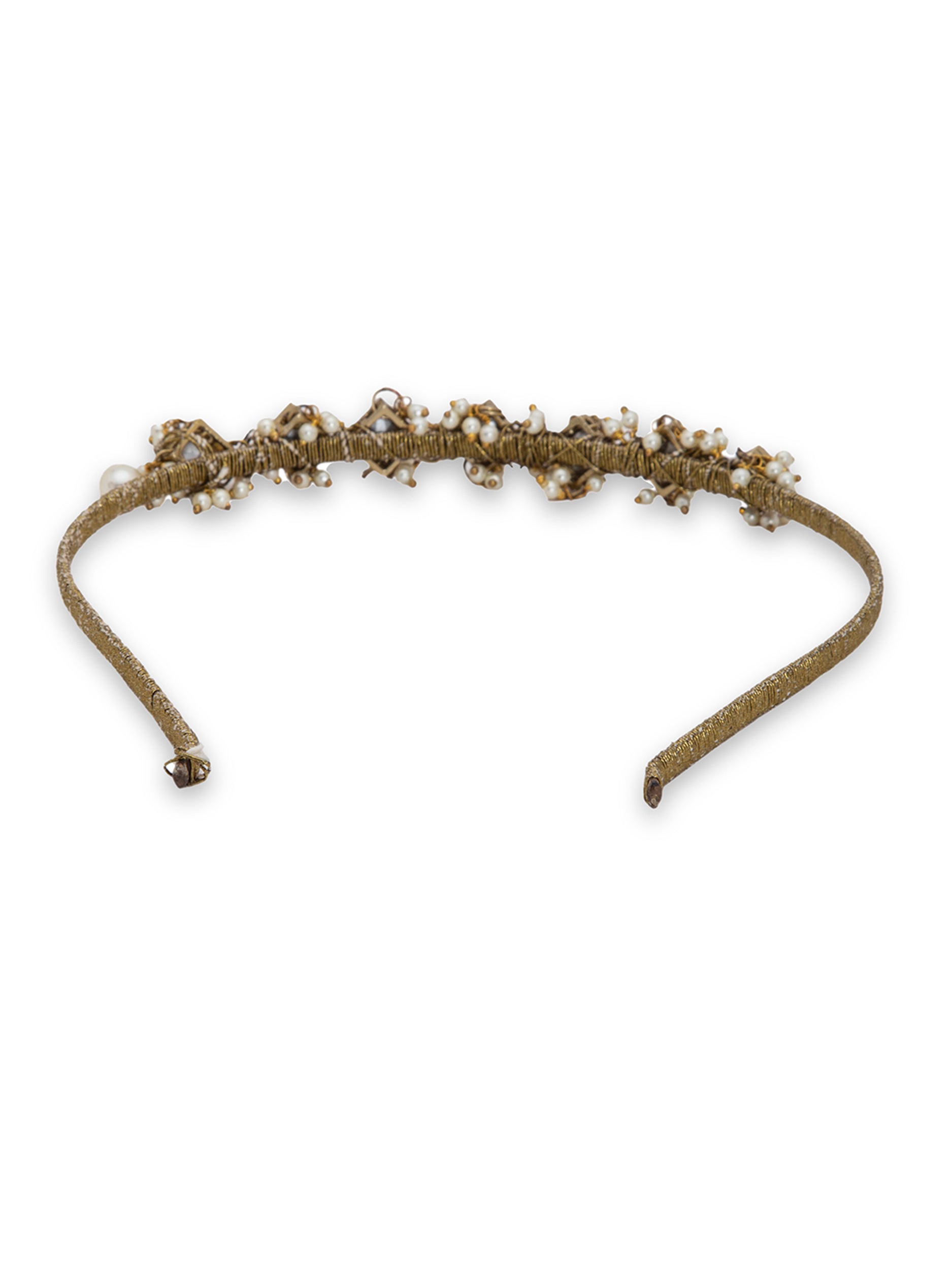 Self Design Kundan Studded Hairband - 5elements