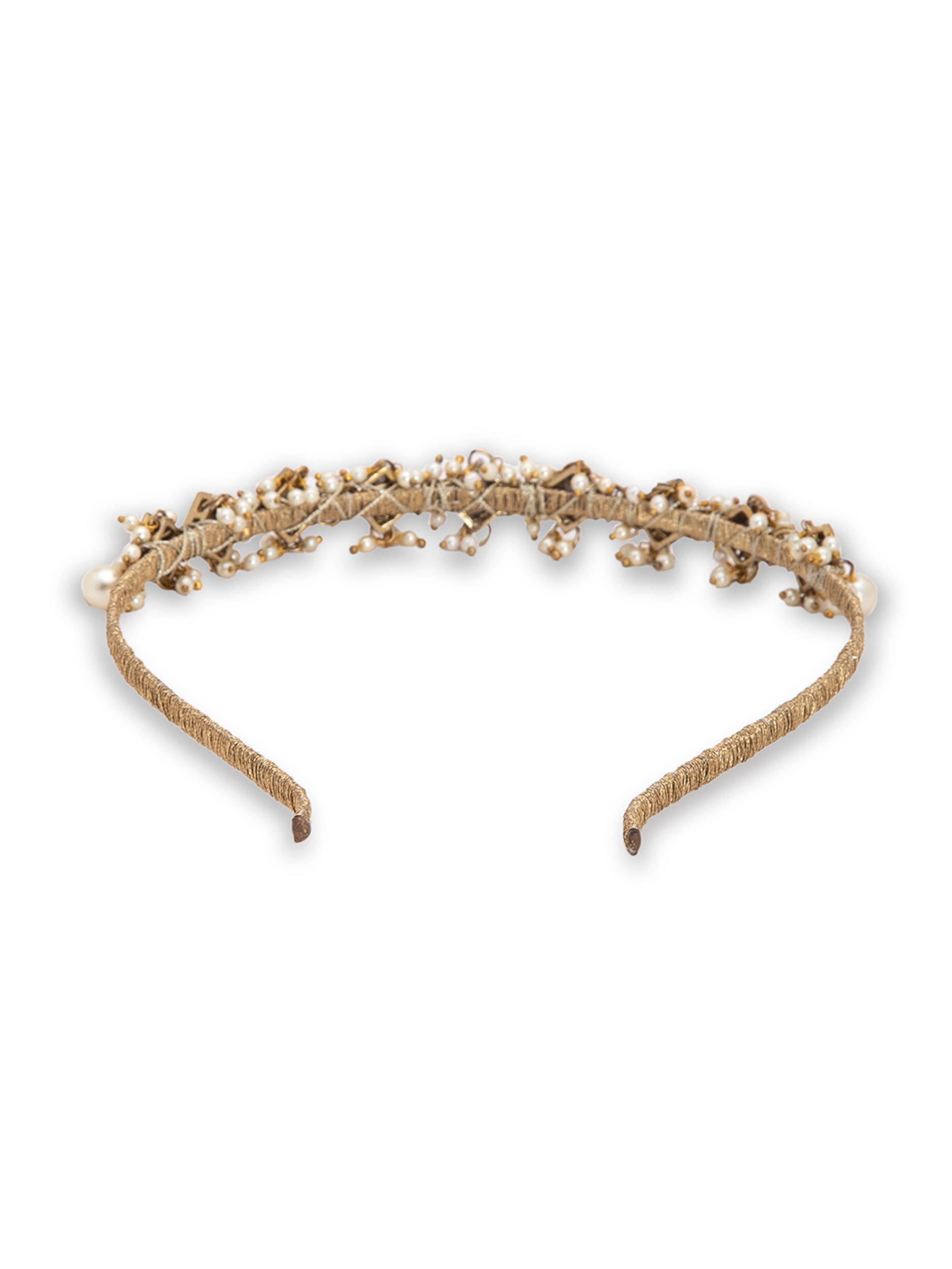 Self Design Kundan Studded Hairband - 5elements