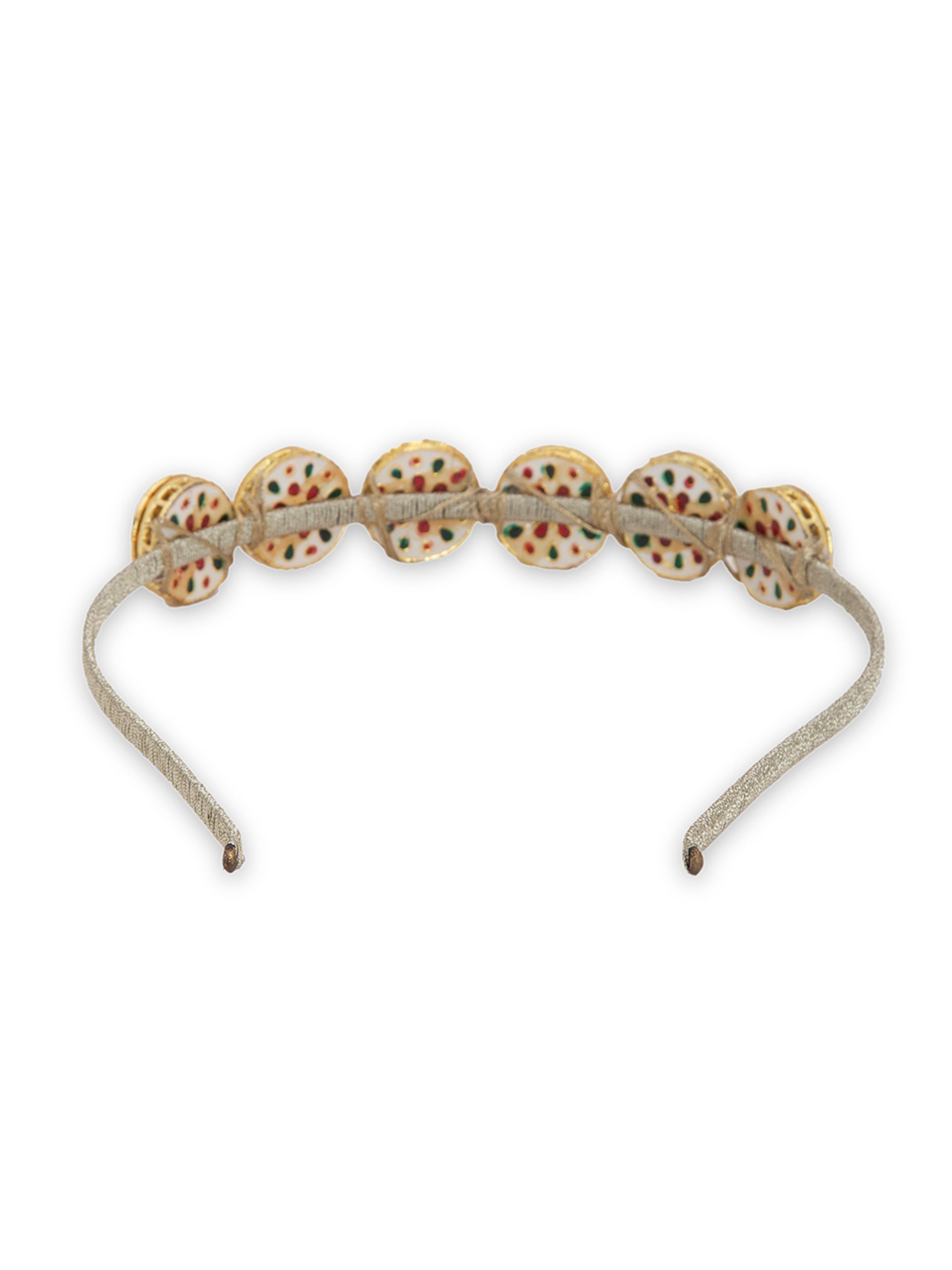 Self Design Kundan Studded Hairband - 5elements