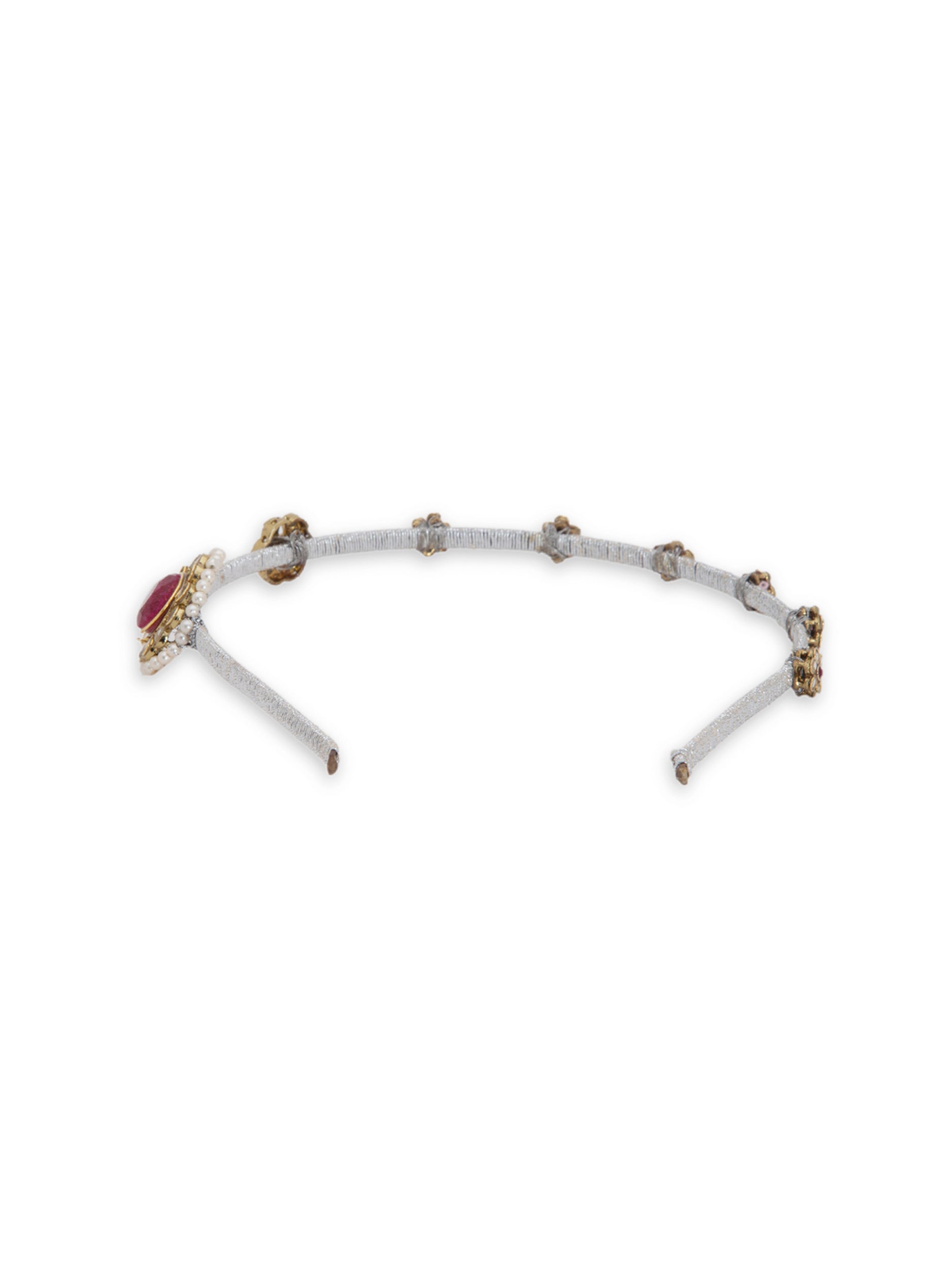 Self Design Kundan Studded Hairband - 5elements