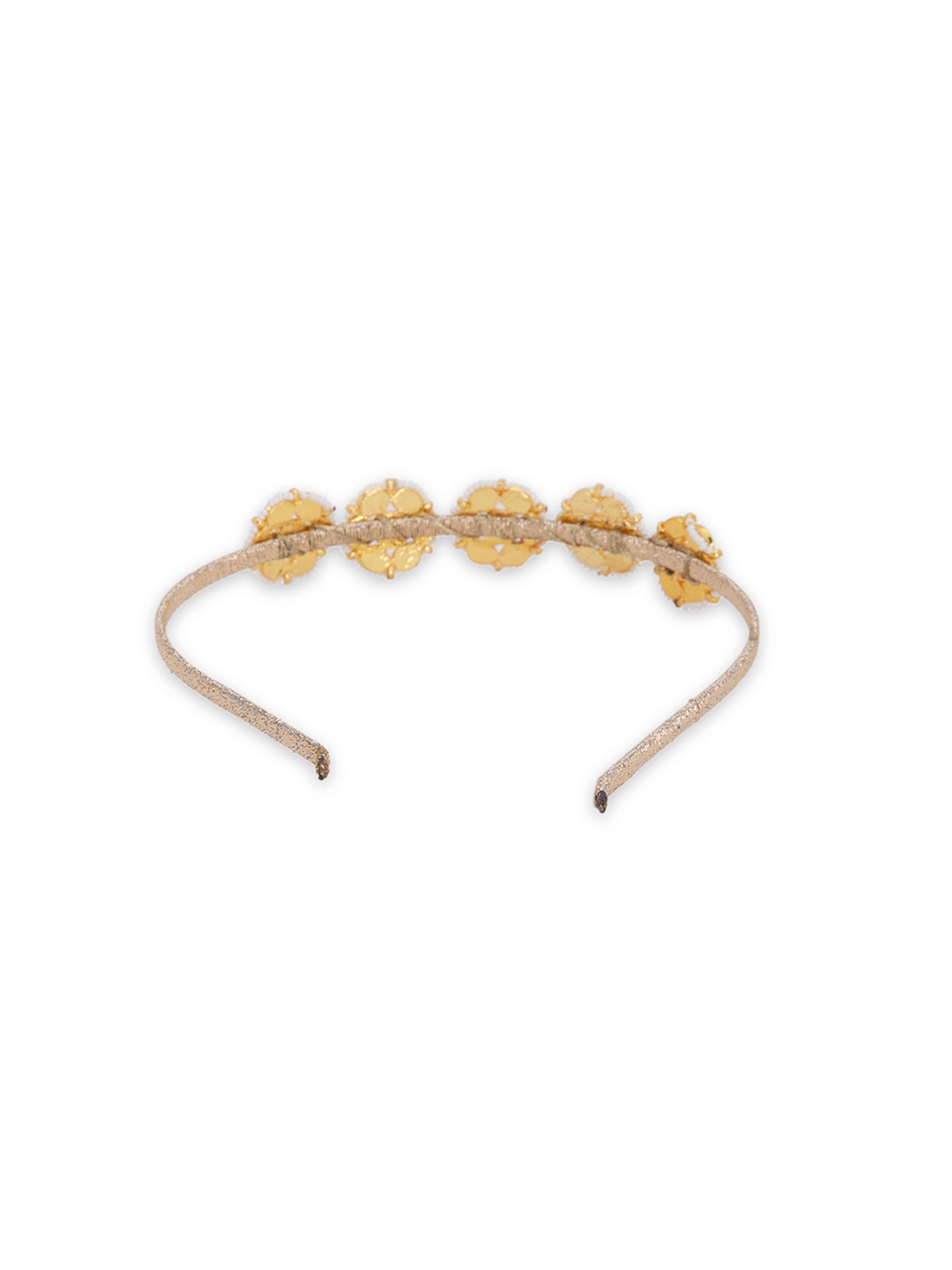 Self Design Kundan Studded Hairband - 5elements