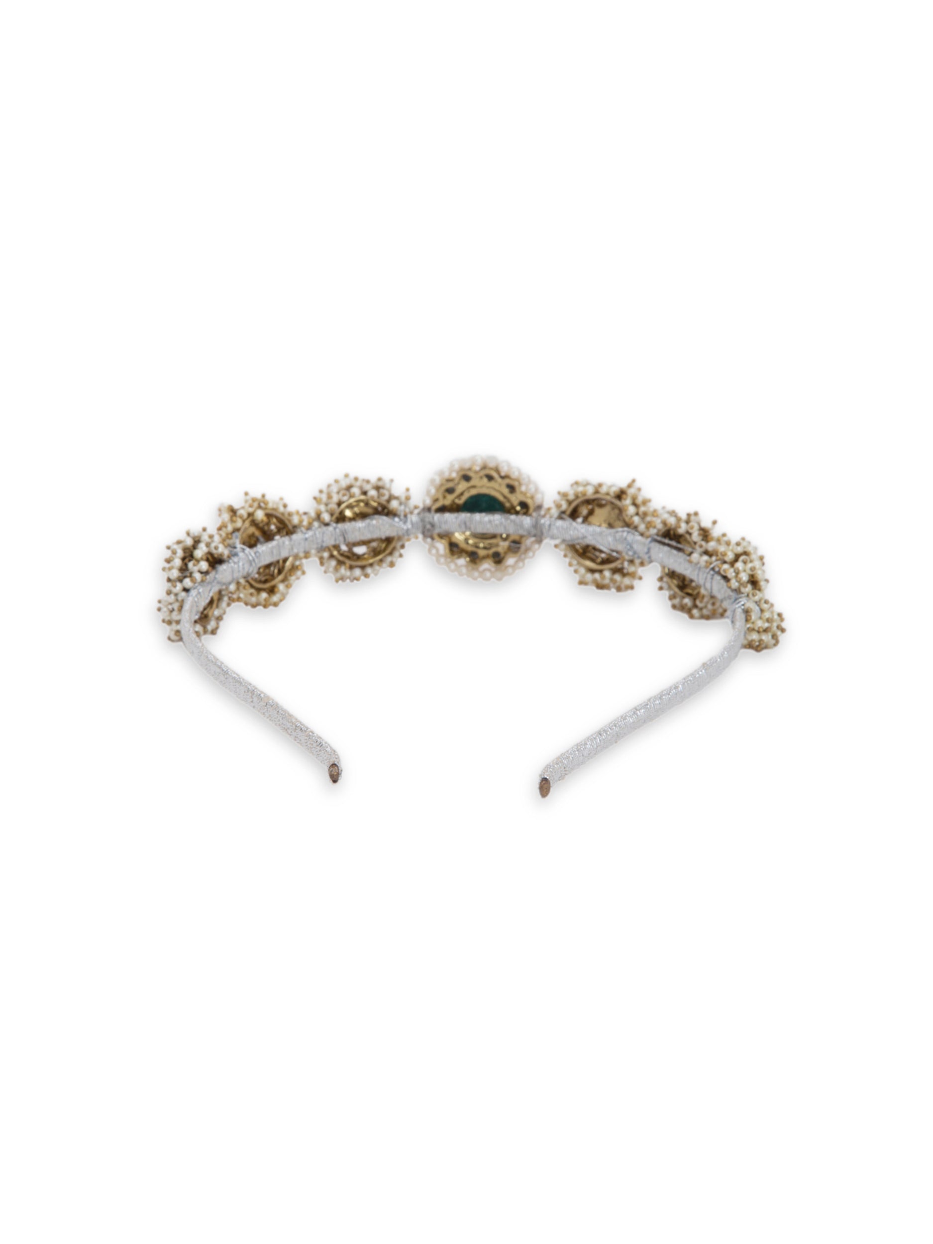 Self Design Kundan Studded Hairband - 5elements