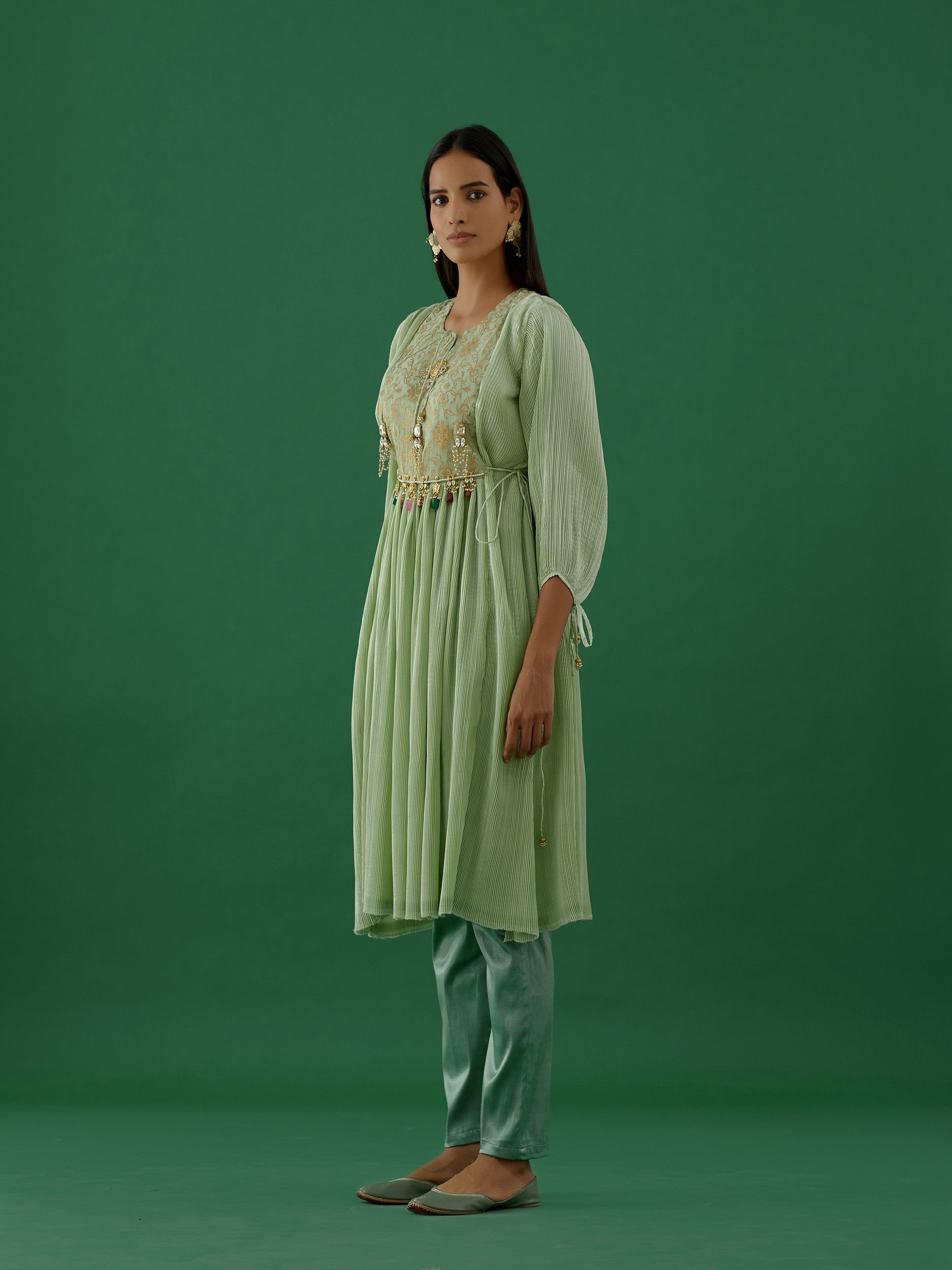 Trishika - Mint kurta Set - 5elements