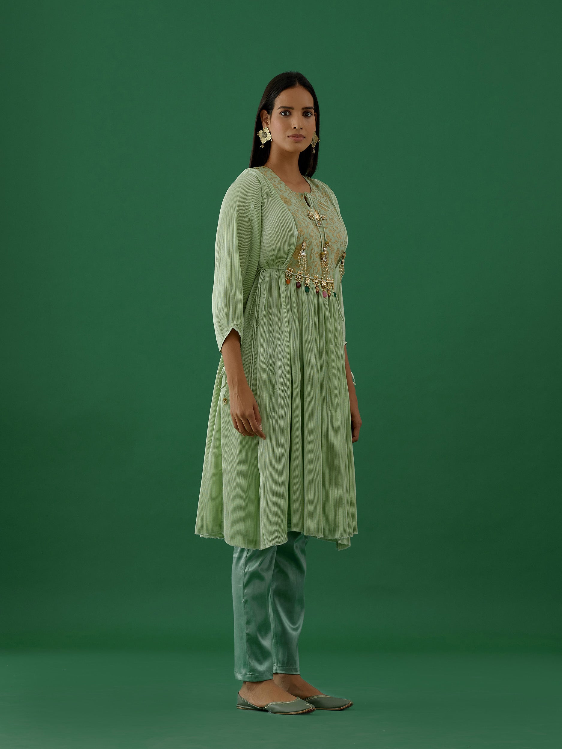 Trishika - Mint kurta Set - 5elements